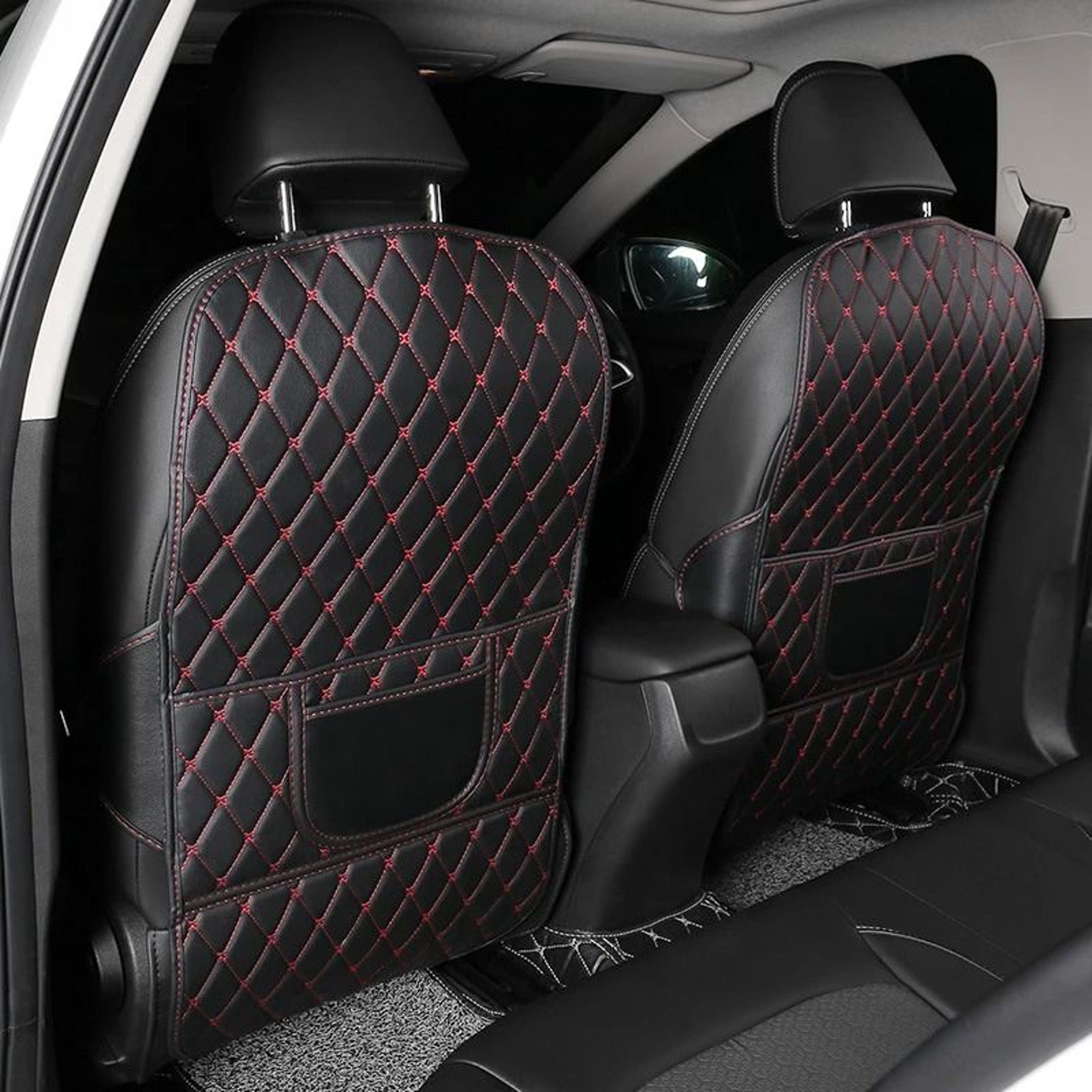 PU Leather Car Seat Back Protector AntiKick Mat 0