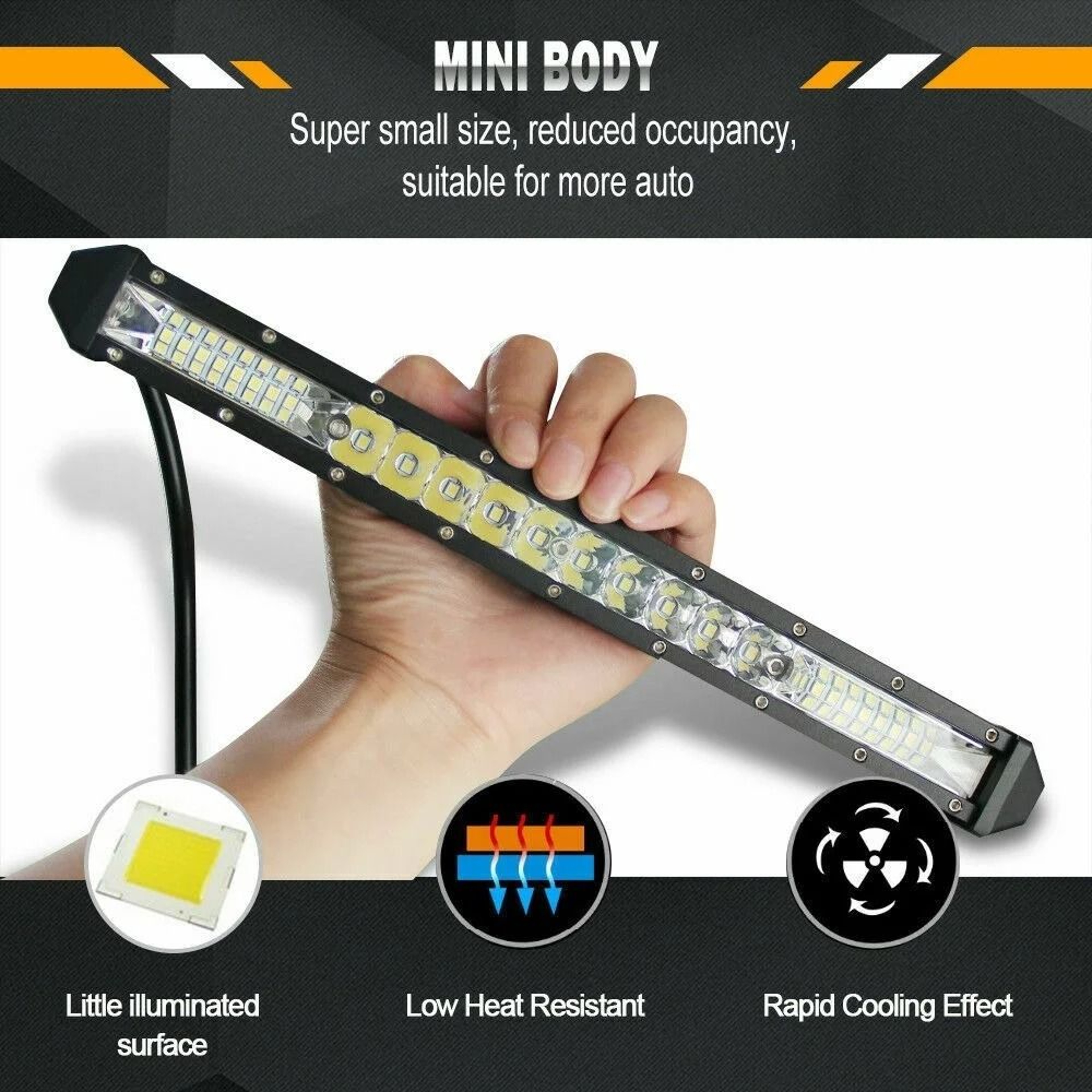 Slim Spot Flood LED Light Bar 12V  24V OffRoad Work Lamp 4