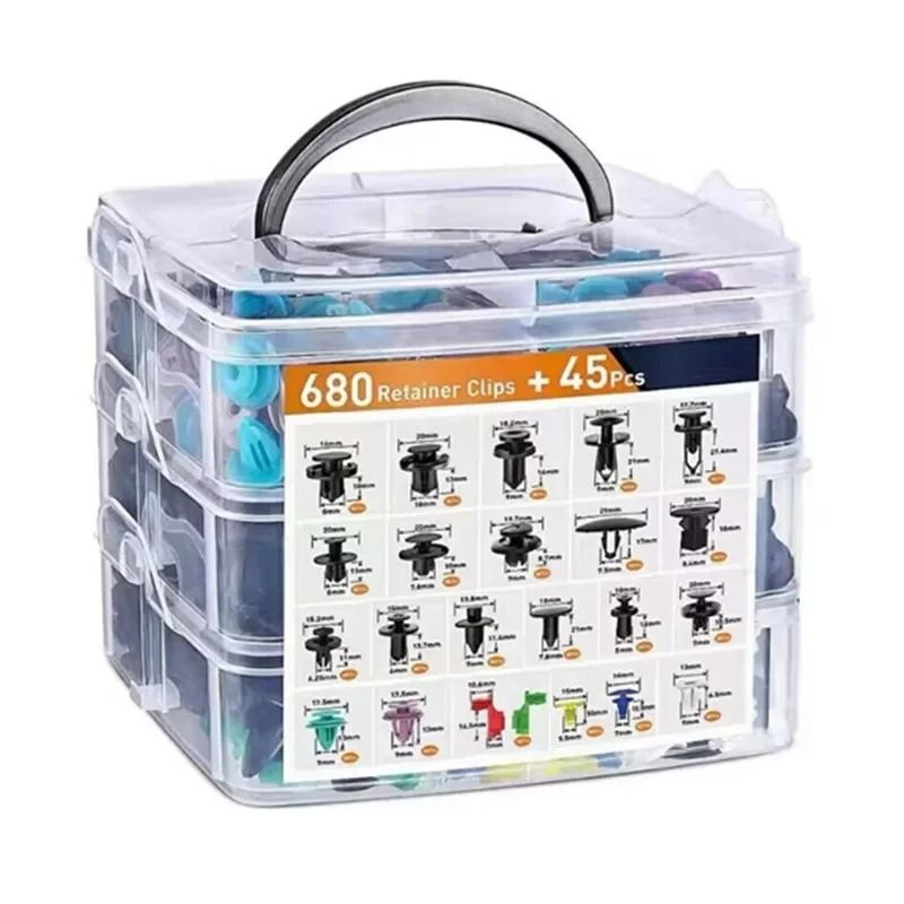 Car Fastener Clip Kit Fender Rivet Retainer Plastic Clips 800pcs 8