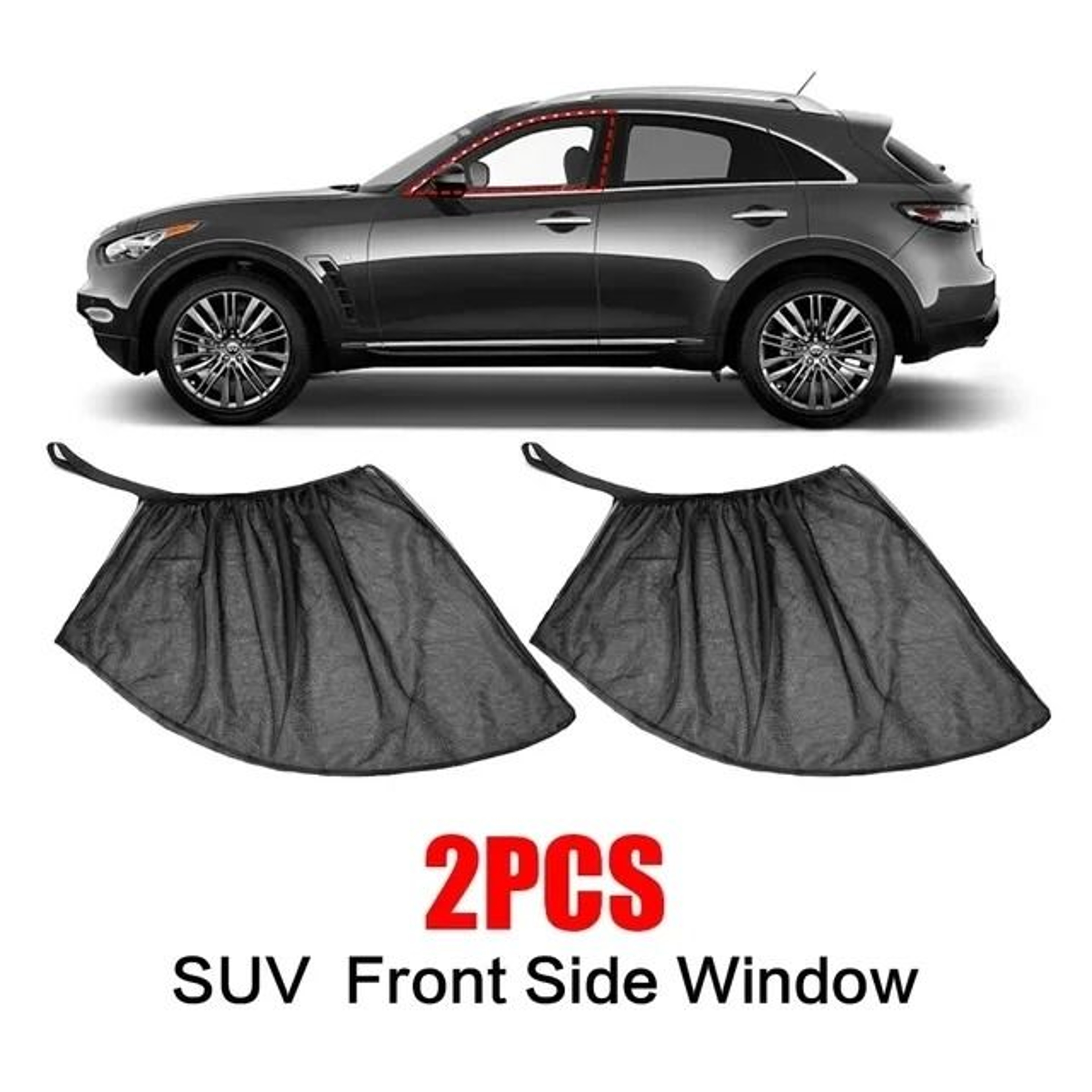Car Rear Side Window Sunshade UV Protect Mesh Privacy Curtain 10