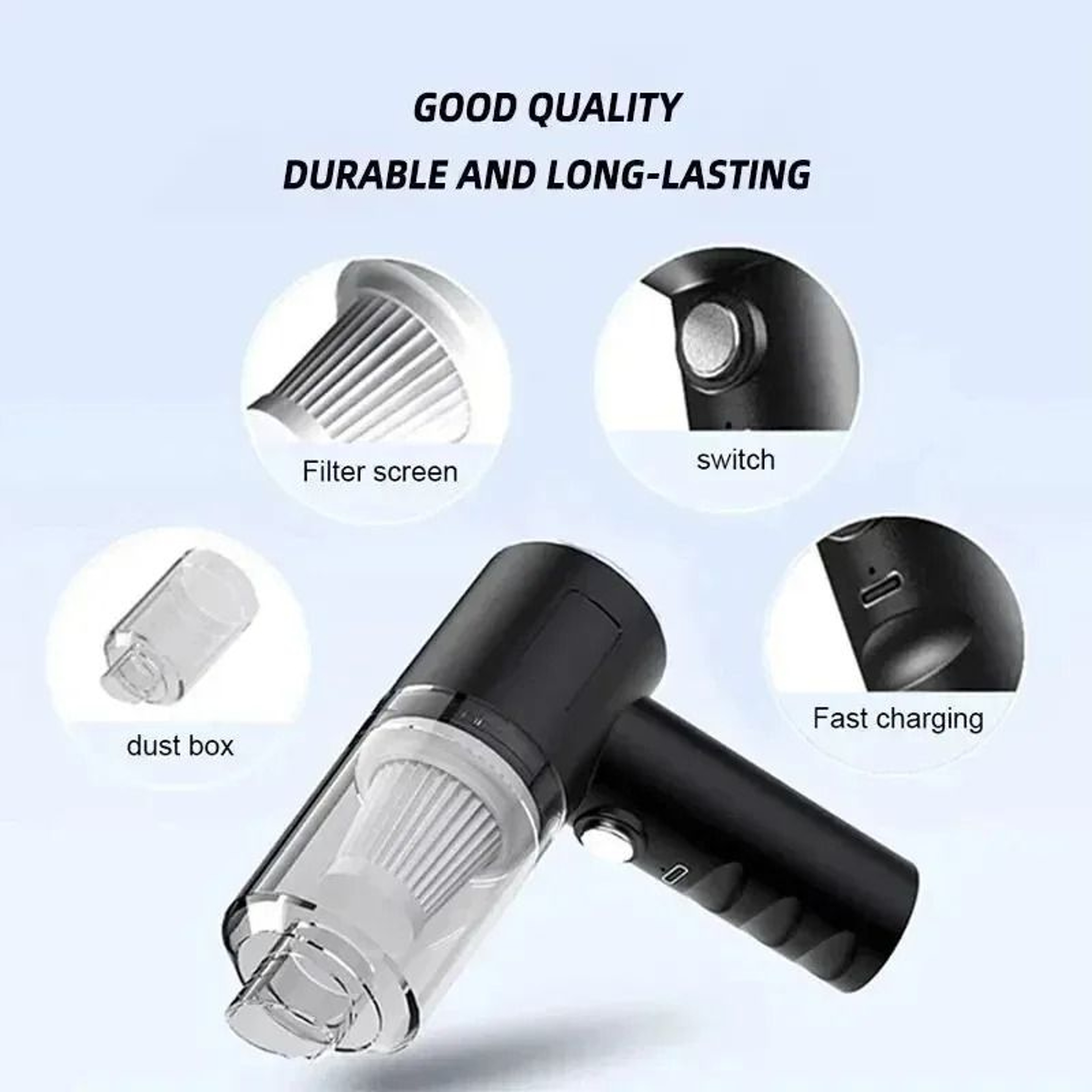 Portable Wireless Car Vacuum Cleaner High Power Dual Use For Home And Car 1