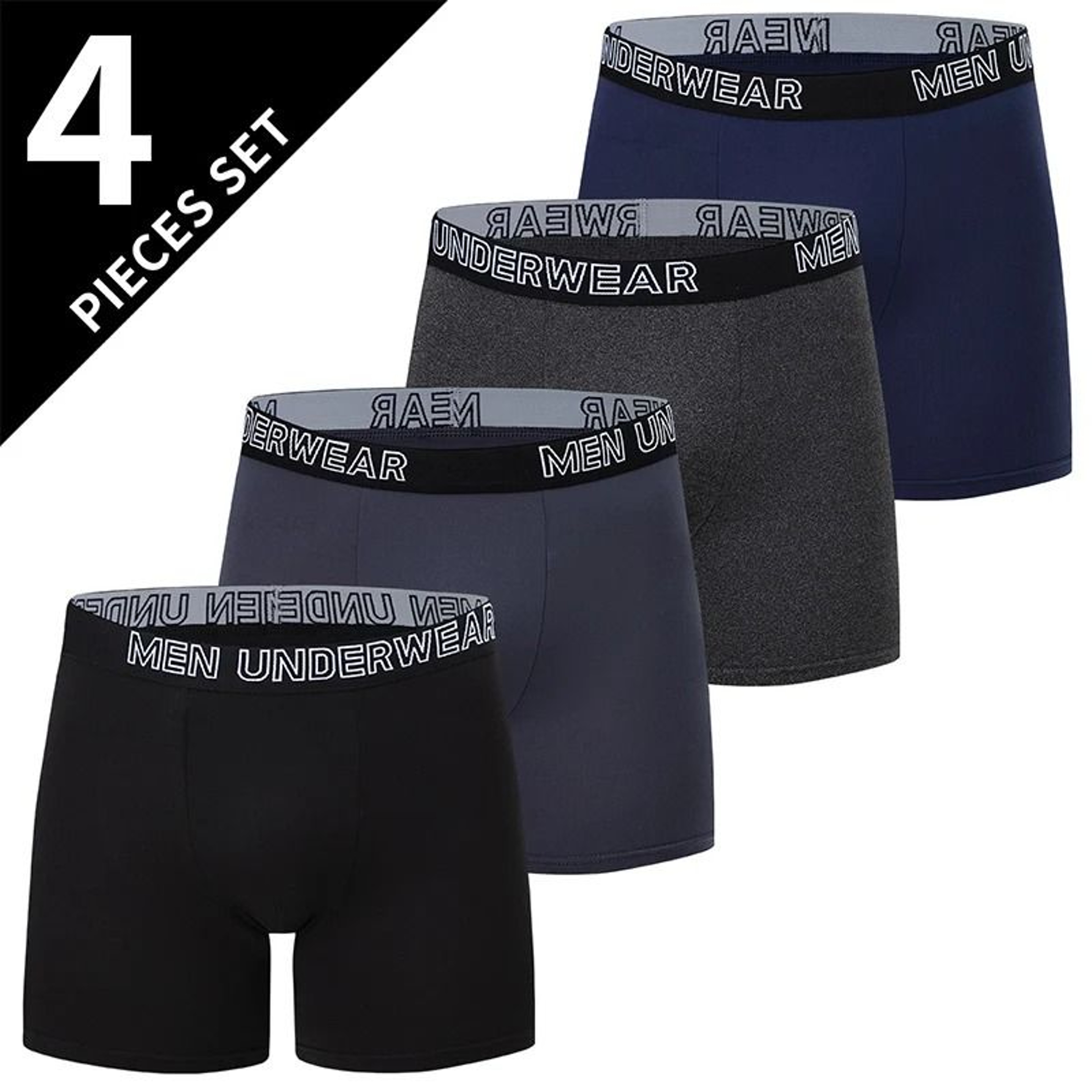 Mens Breathable Stretch Long Underwear Shorts Comfortable Athletic Boxer Briefs 20