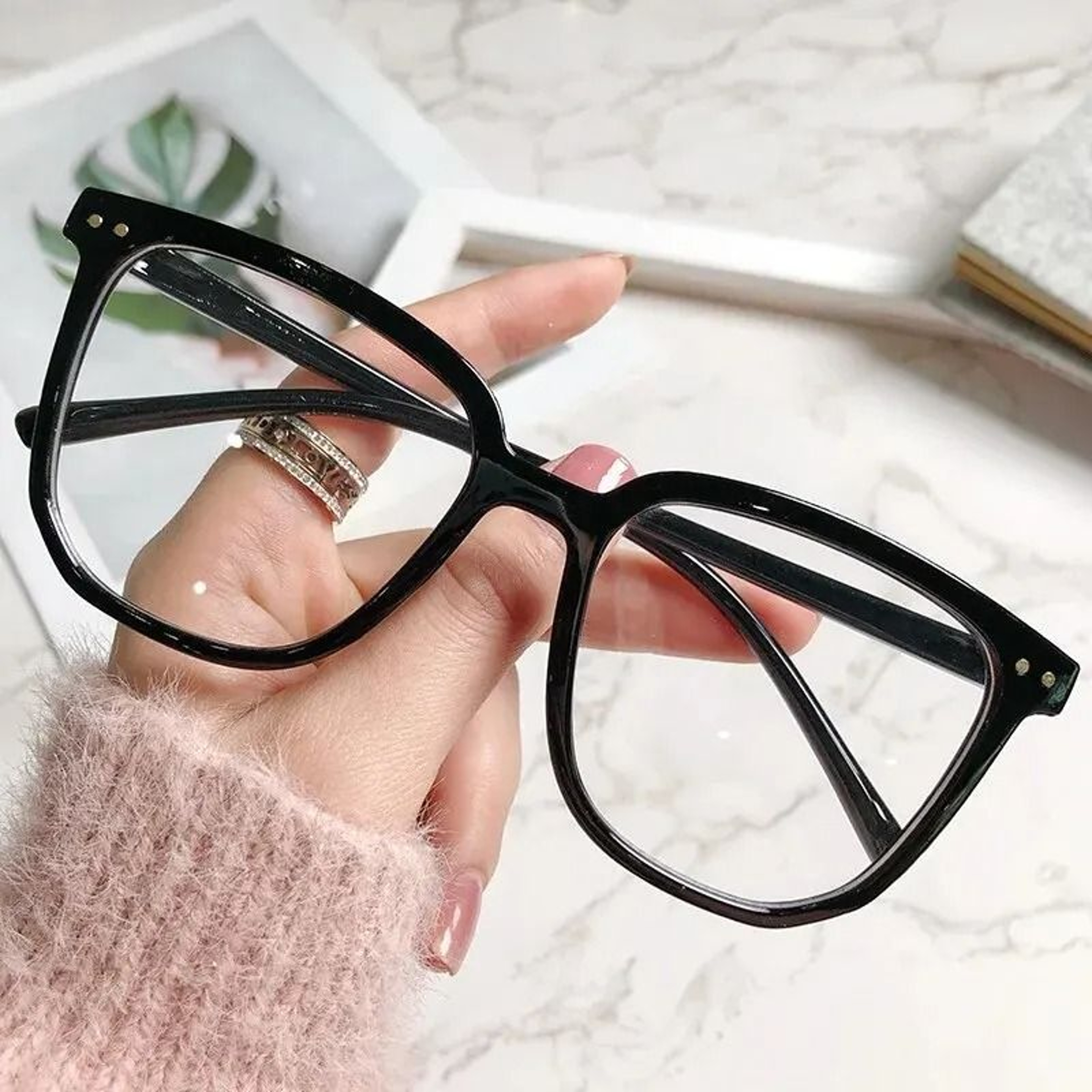 Anti Blue Light Glasses For Women Retro Eyeglass Frame For Eye Protection 4