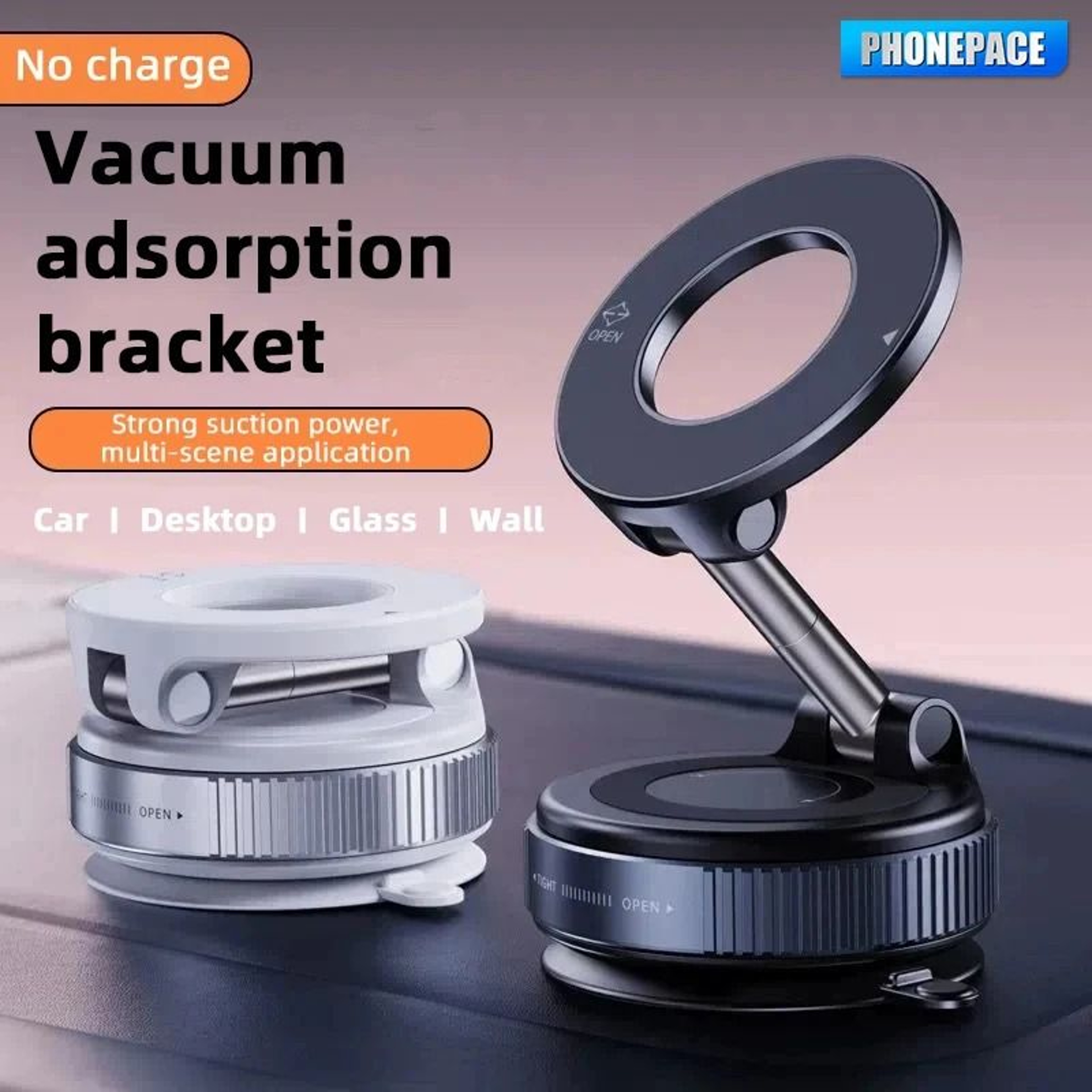 Magnetic Phone Holder With Three Axis Rotation For Adjustable Hands Free Use 0