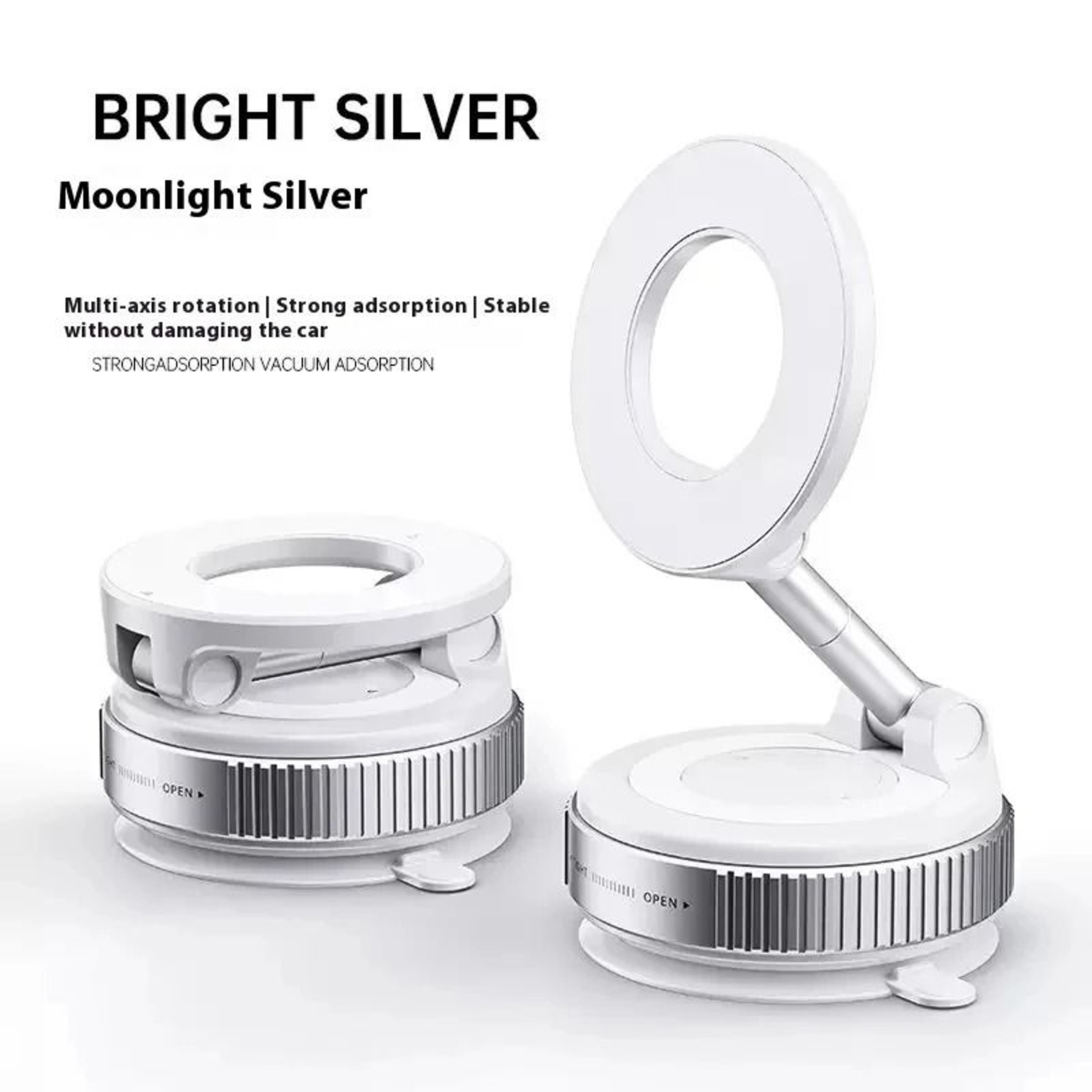 Strong Magnetic Car Phone Holder Foldable Vacuum Mount With 360 Degree Adjustment 6