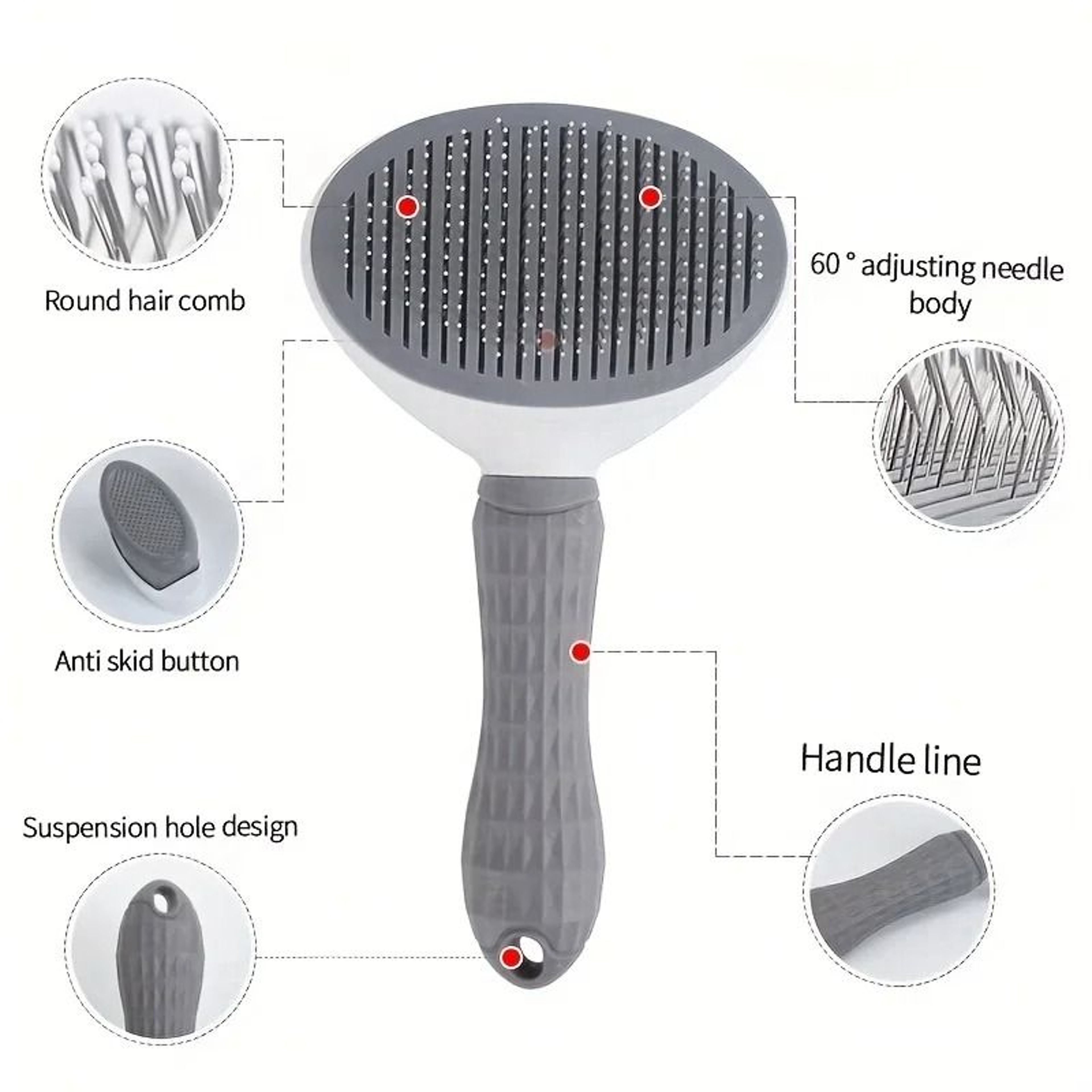 One Click Pet Hair Removal Comb For Easy Dog And Cat Grooming 1