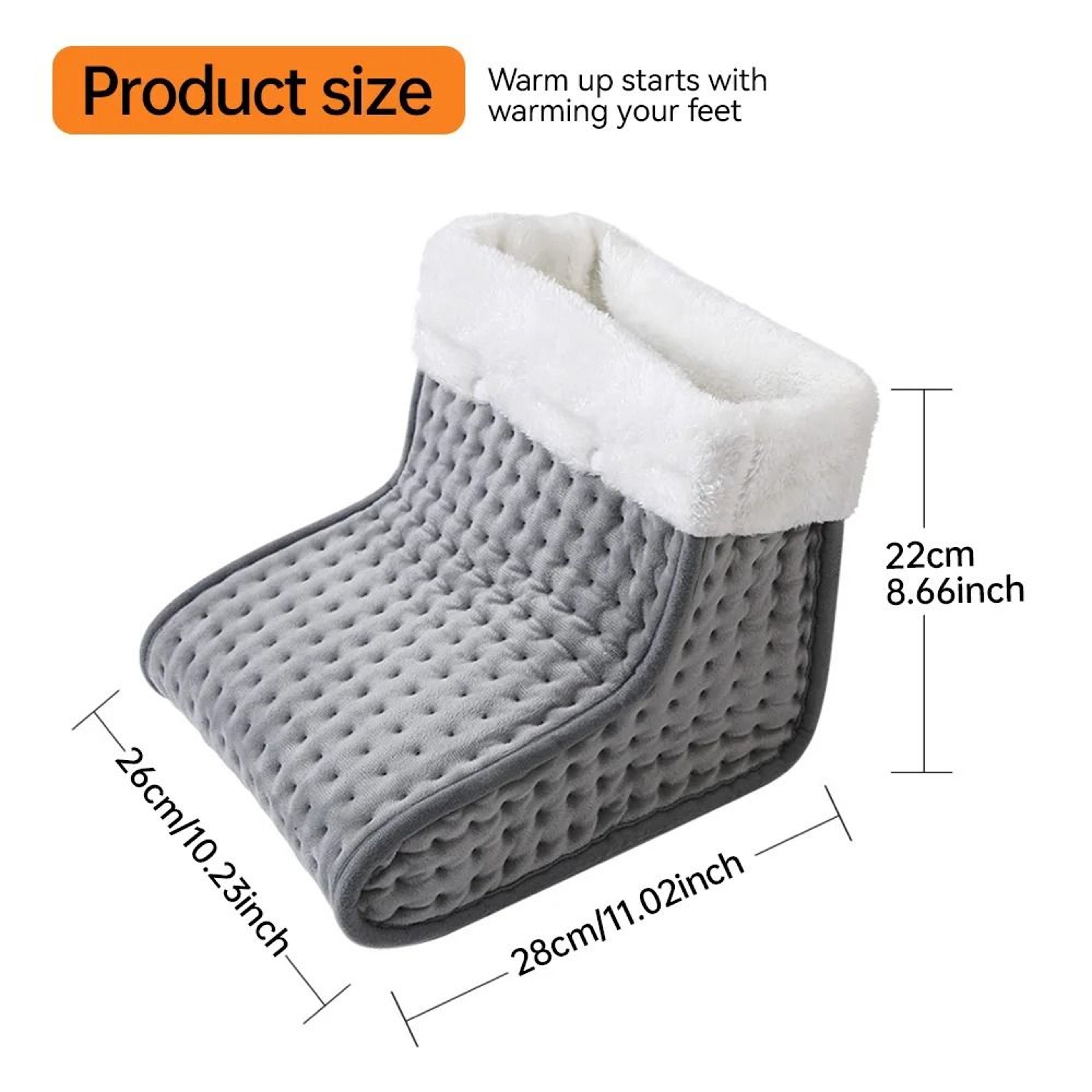 Electric Heated Foot Warmer Plush Heating Pad With Adjustable Temperature 1