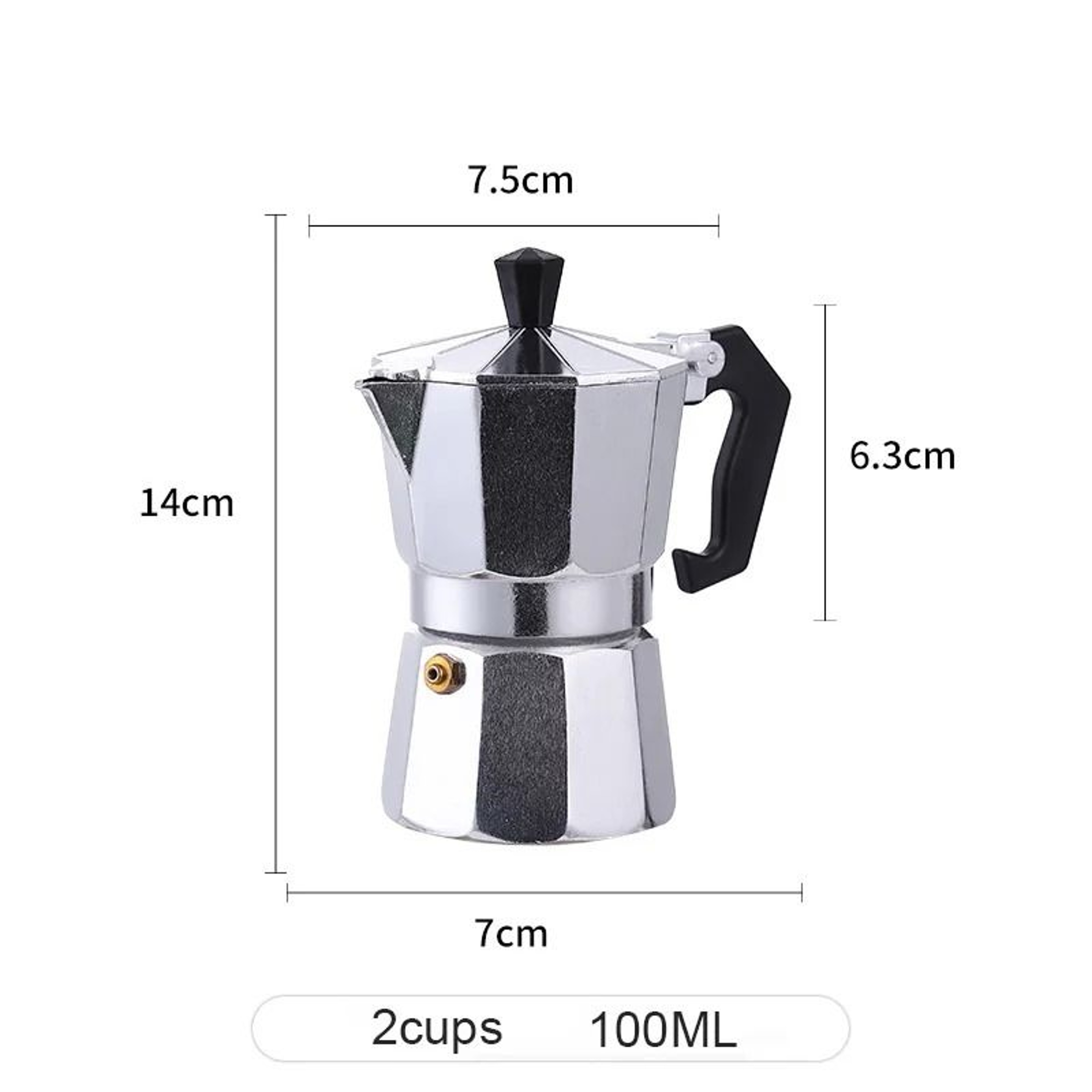 Aluminum Italian Octagonal Moka Coffee Pot Stove Top Espresso Maker 10
