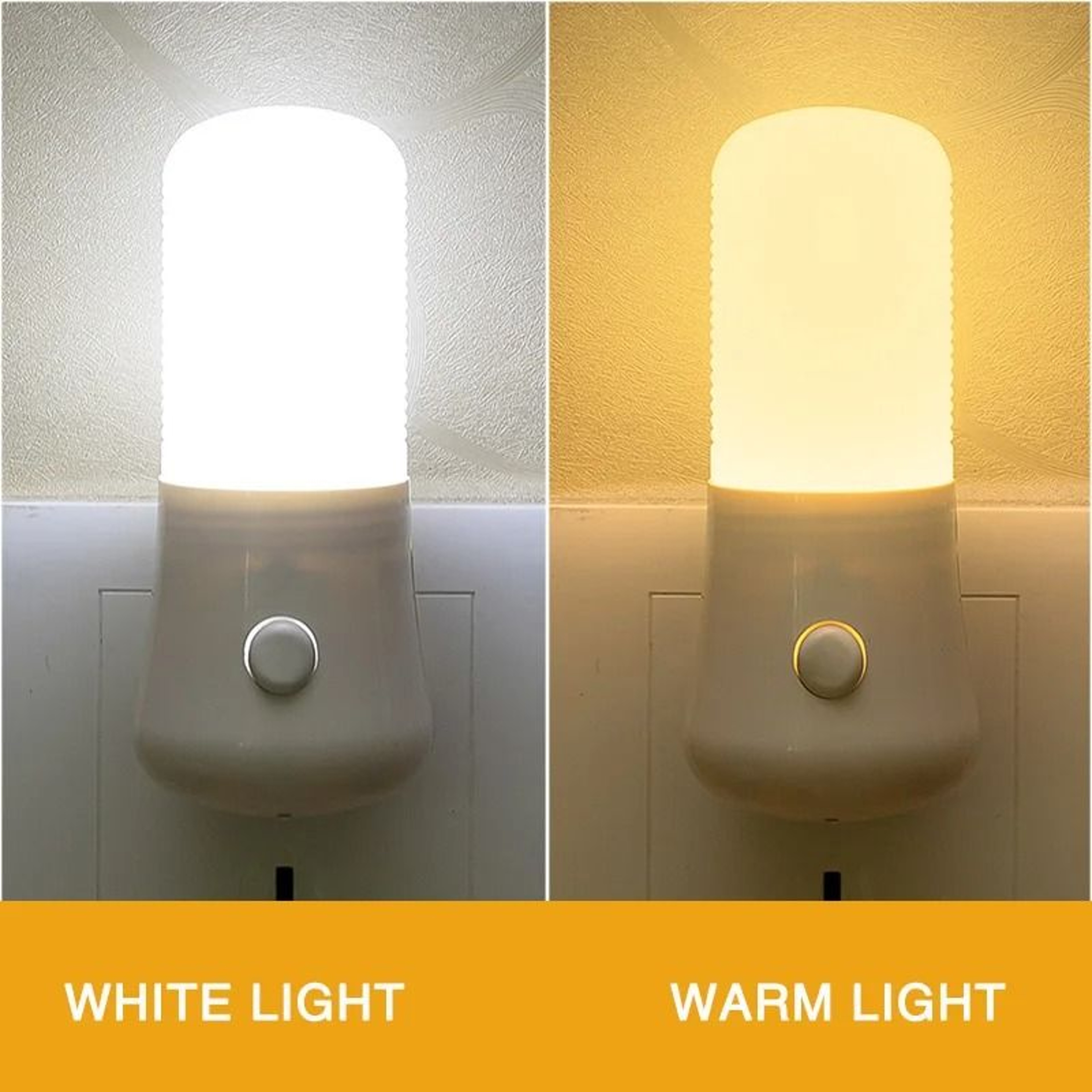 EU US Plug LED Night Light Plugin Socket With Push Button Switch For Bedroom Hallway Baby Room Deco 2