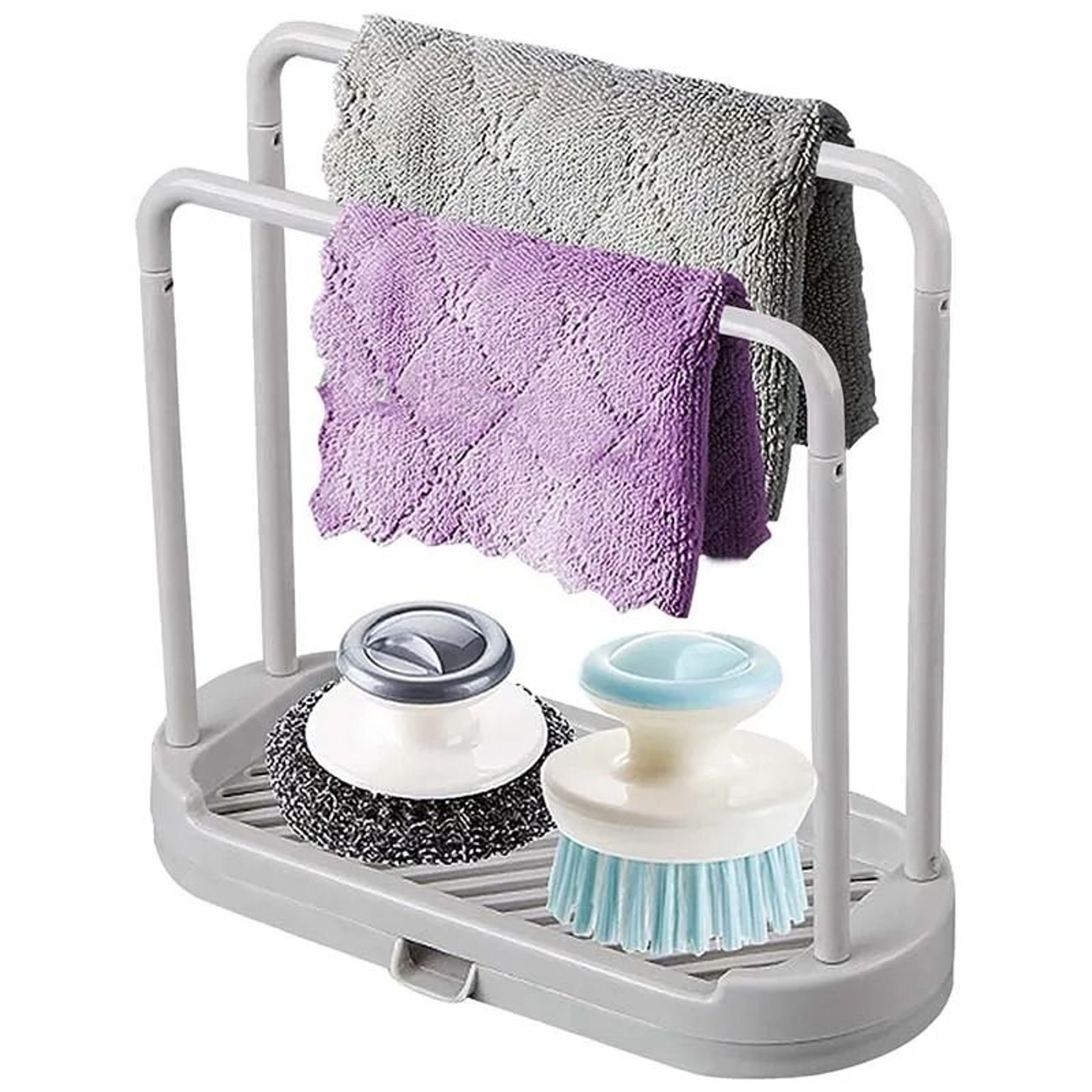 Kitchen Rag Drain Stand Sink Drainage Shelf Storage Basket For Sponge Rag Wire Ball 2