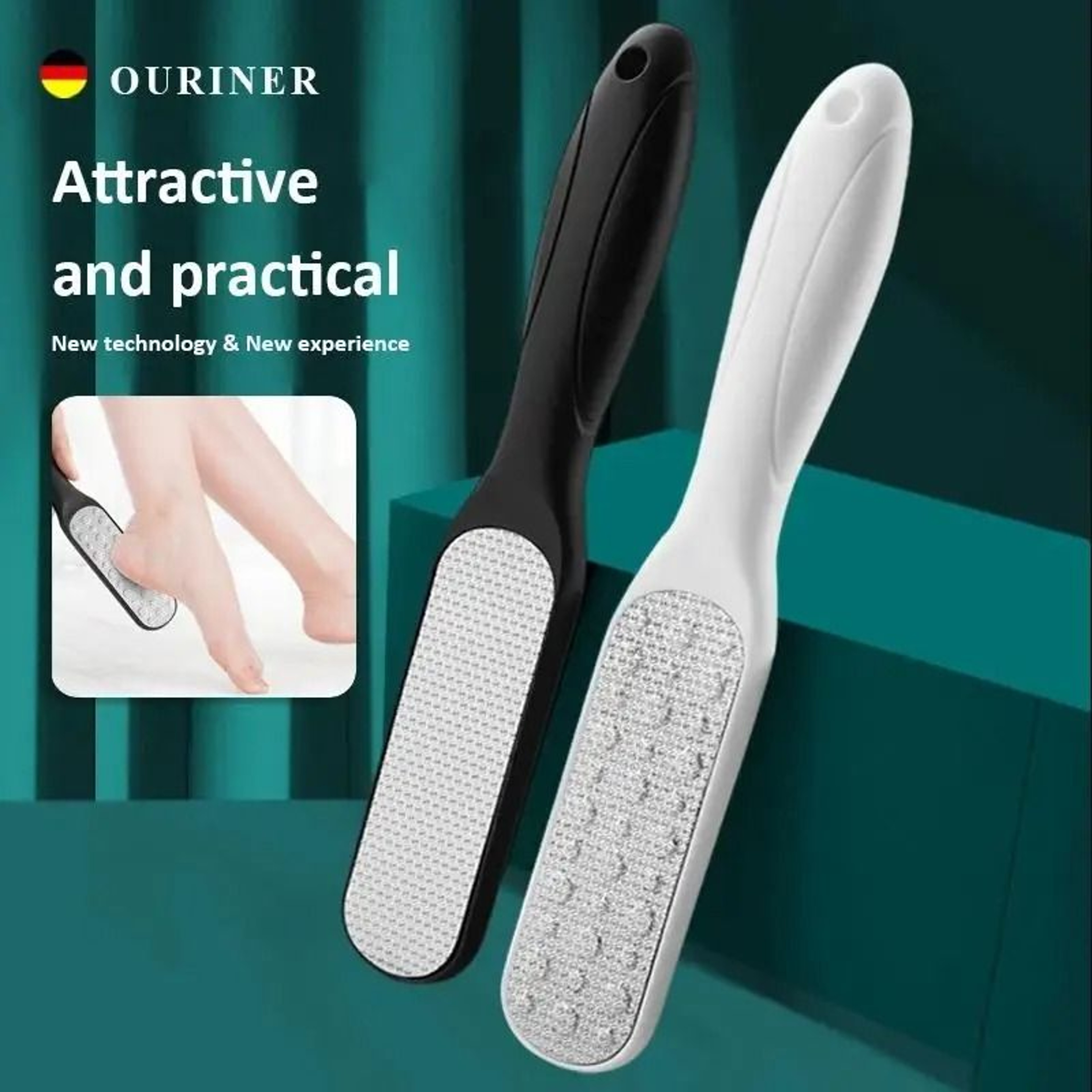 High Quality Stainless Steel Double Sided Foot File Callus Remover Pedicure Tool 7