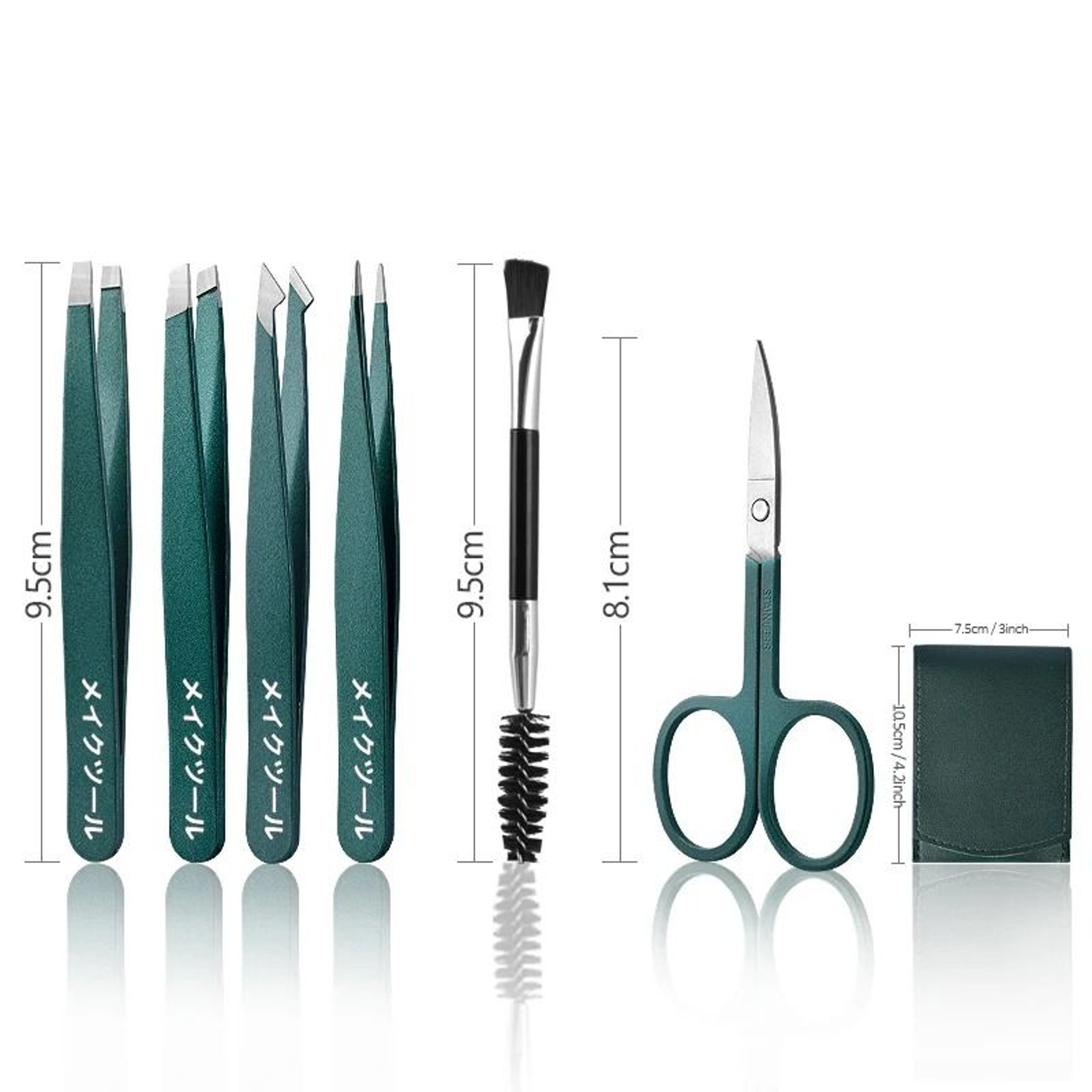 4 Piece Stainless Steel Tweezer Set Unisex Professional Precision For Facial Hair Eyebrows Ingrown  7