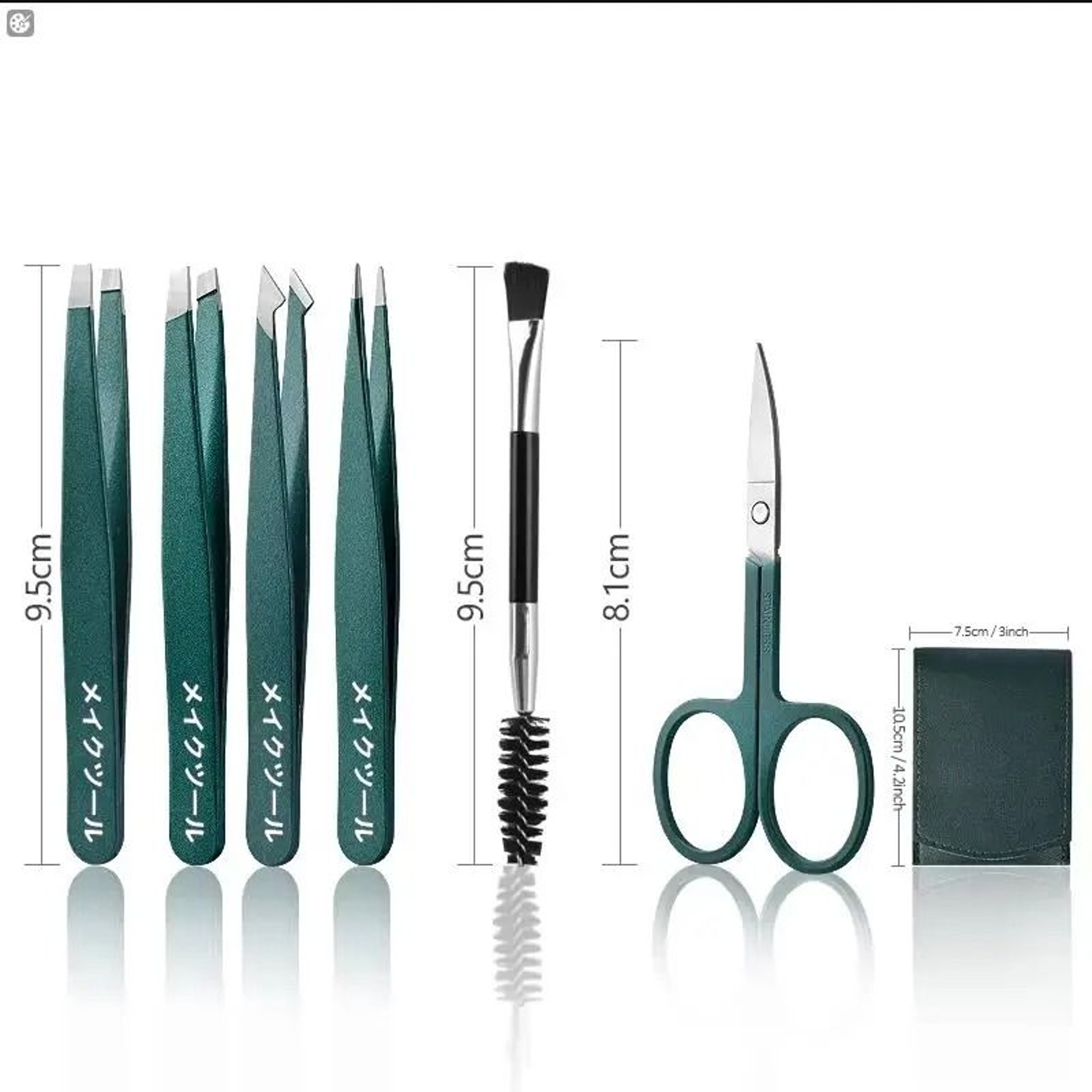 4 Piece Stainless Steel Tweezer Set Unisex Professional Precision For Facial Hair Eyebrows Ingrown  8