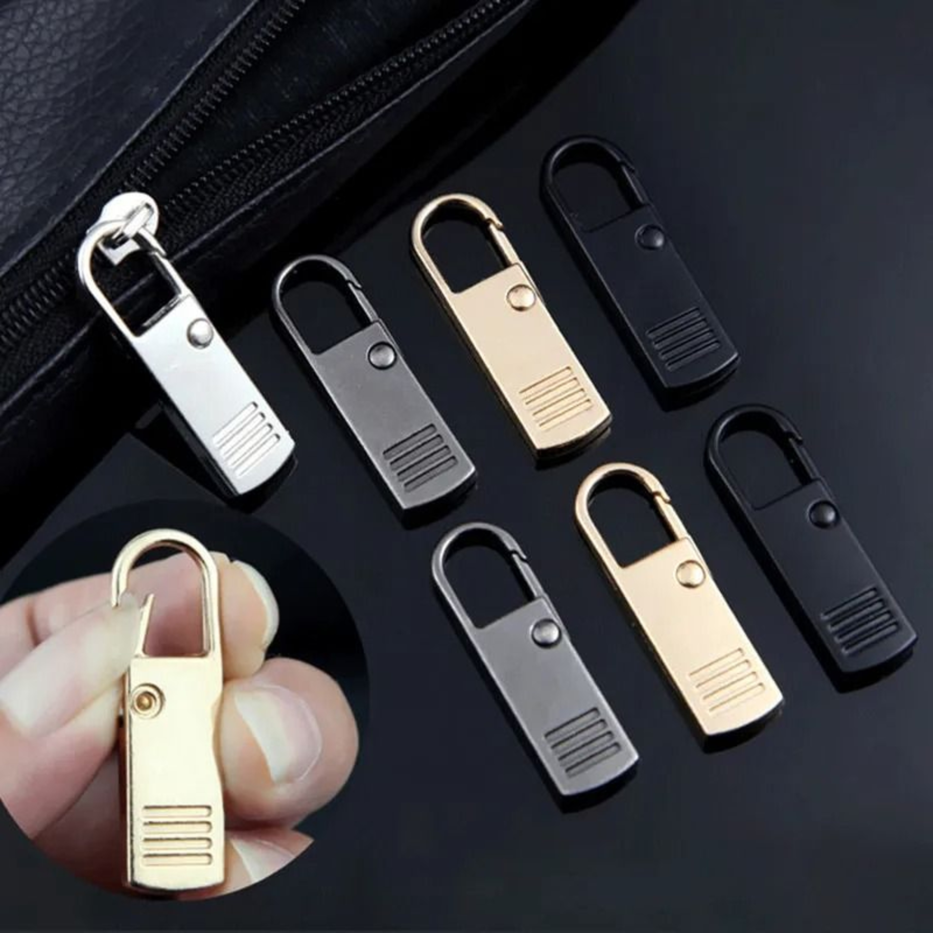 Zipper Slider Puller Instant Zipper Repair Kit Replacement For Travel Bags Suitcases And Sewing Pro 1