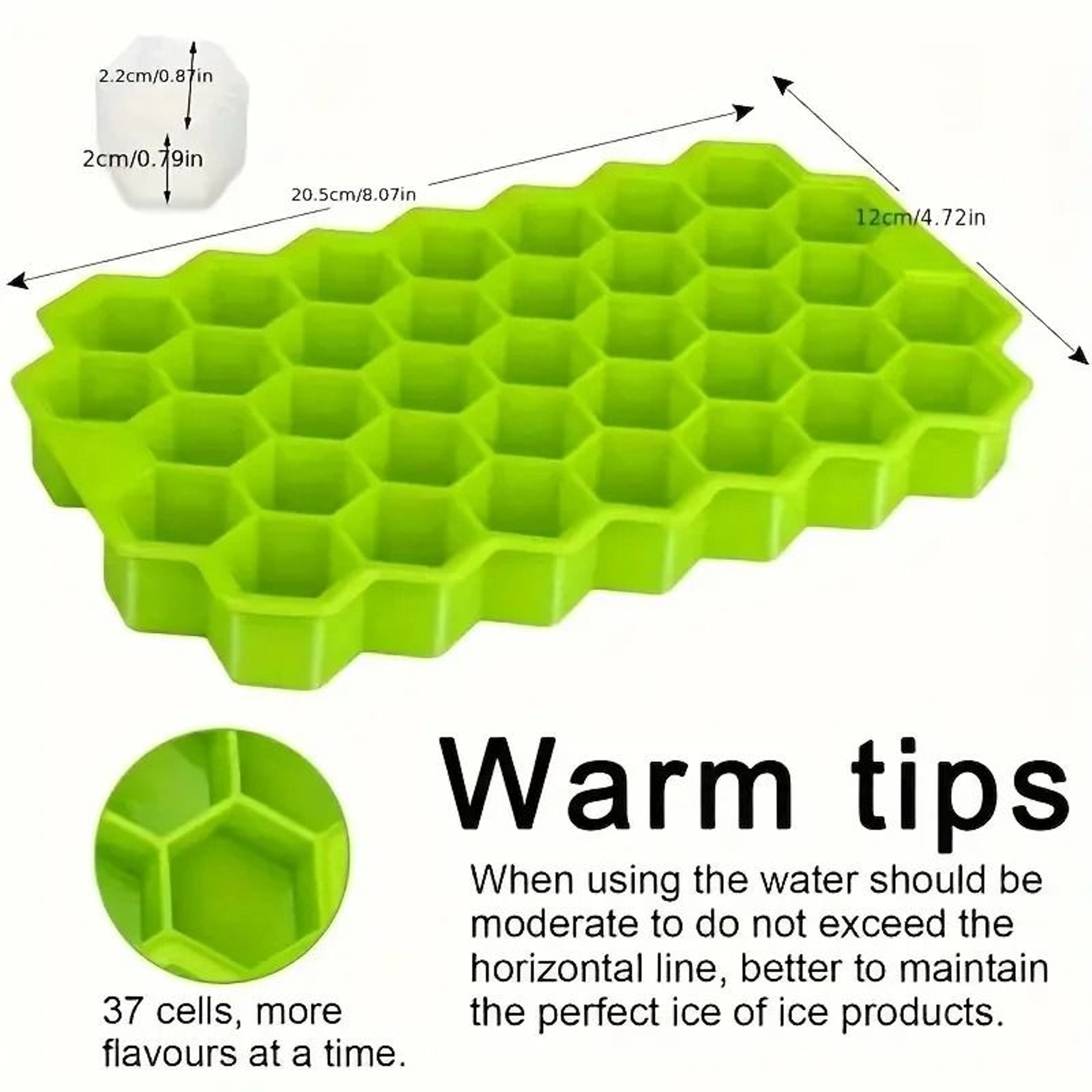 Large Capacity Silicone Ice Trays Mold Reusable Honeycomb Ice Cube Maker Food Grade Ice Maker With  1