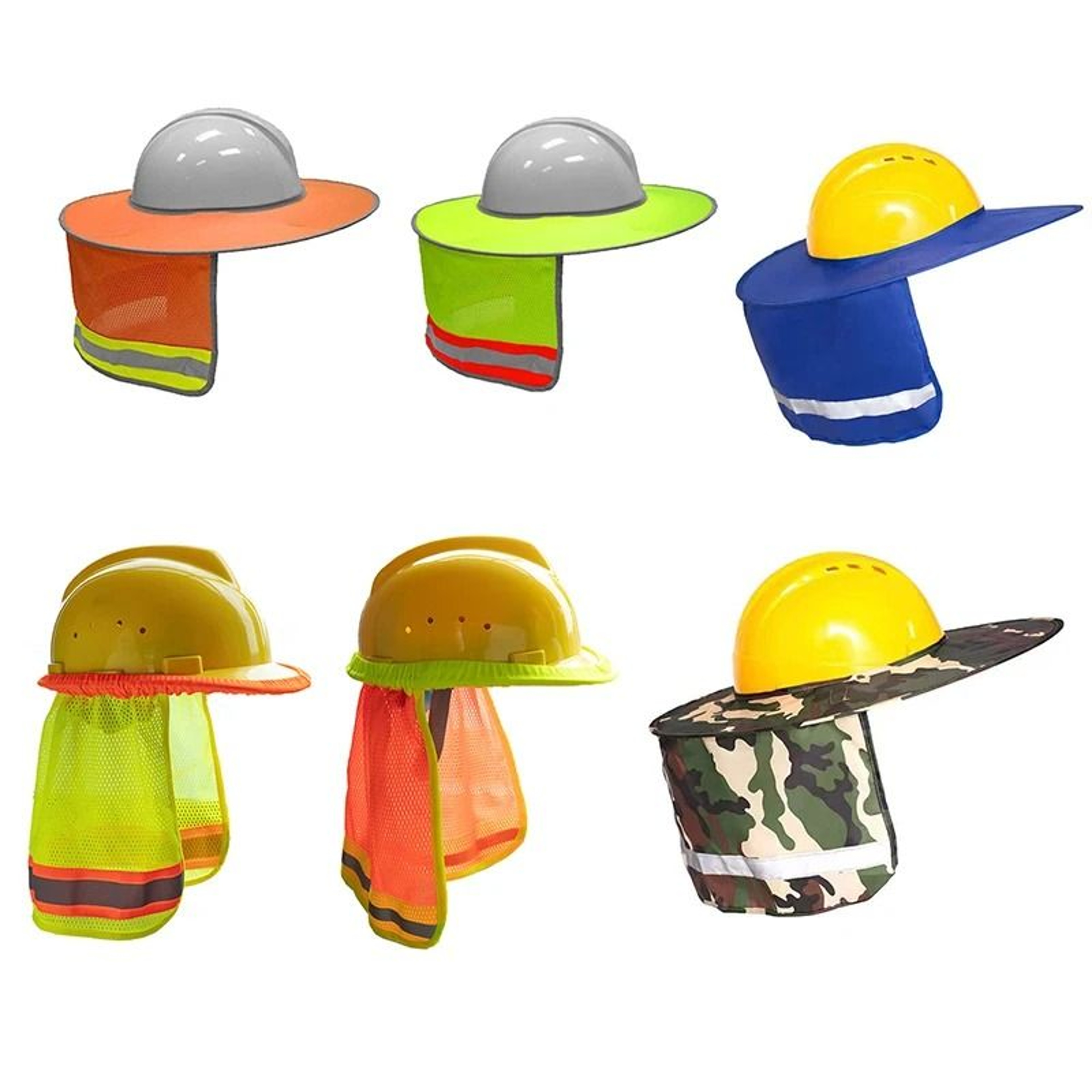 Summer Sun Shade Hard Hat Neck Shield With Reflective Brim For Construction Workers 2