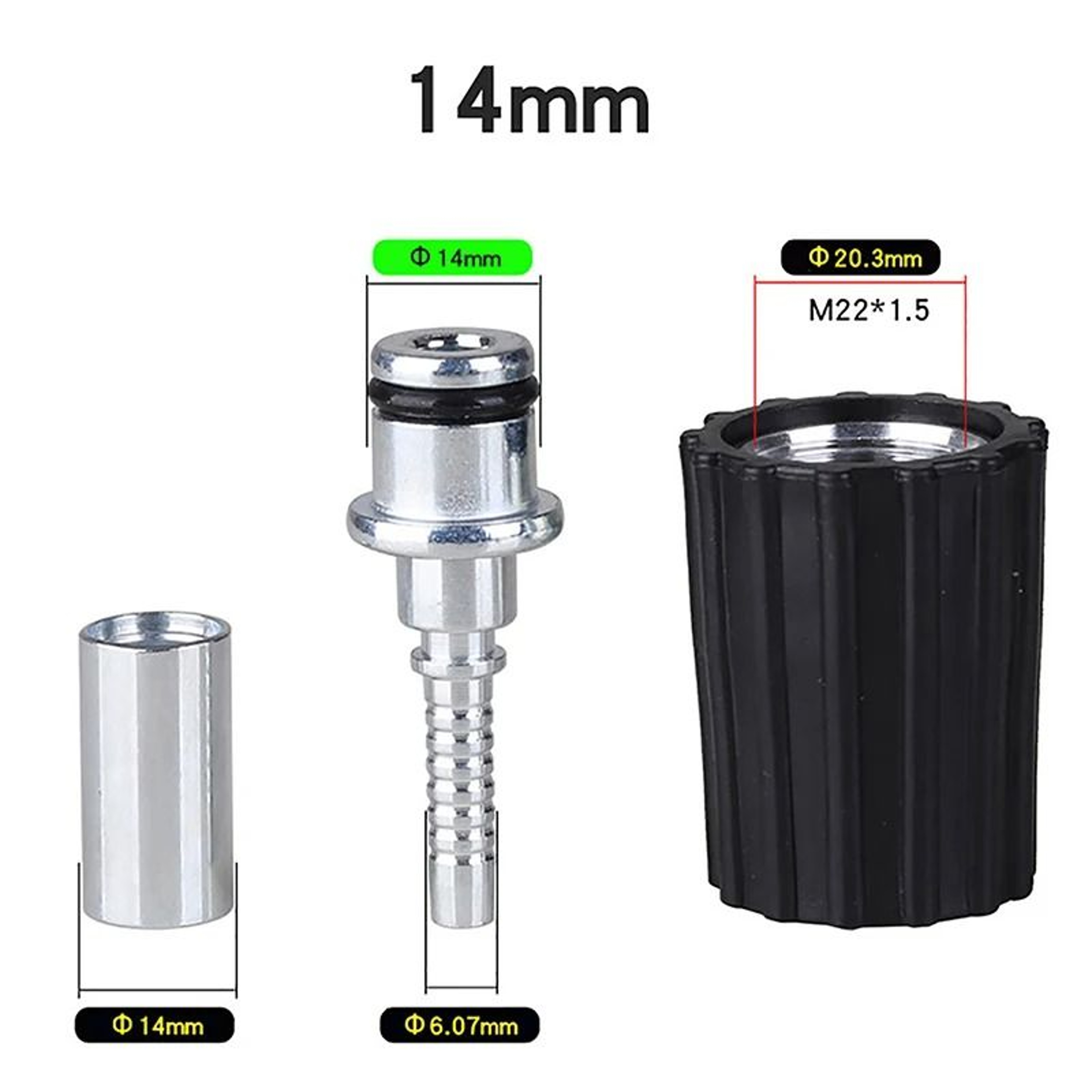 High Pressure Washer Hose Insert Fittings With M22 Twist Connector For Car Cleaning 1