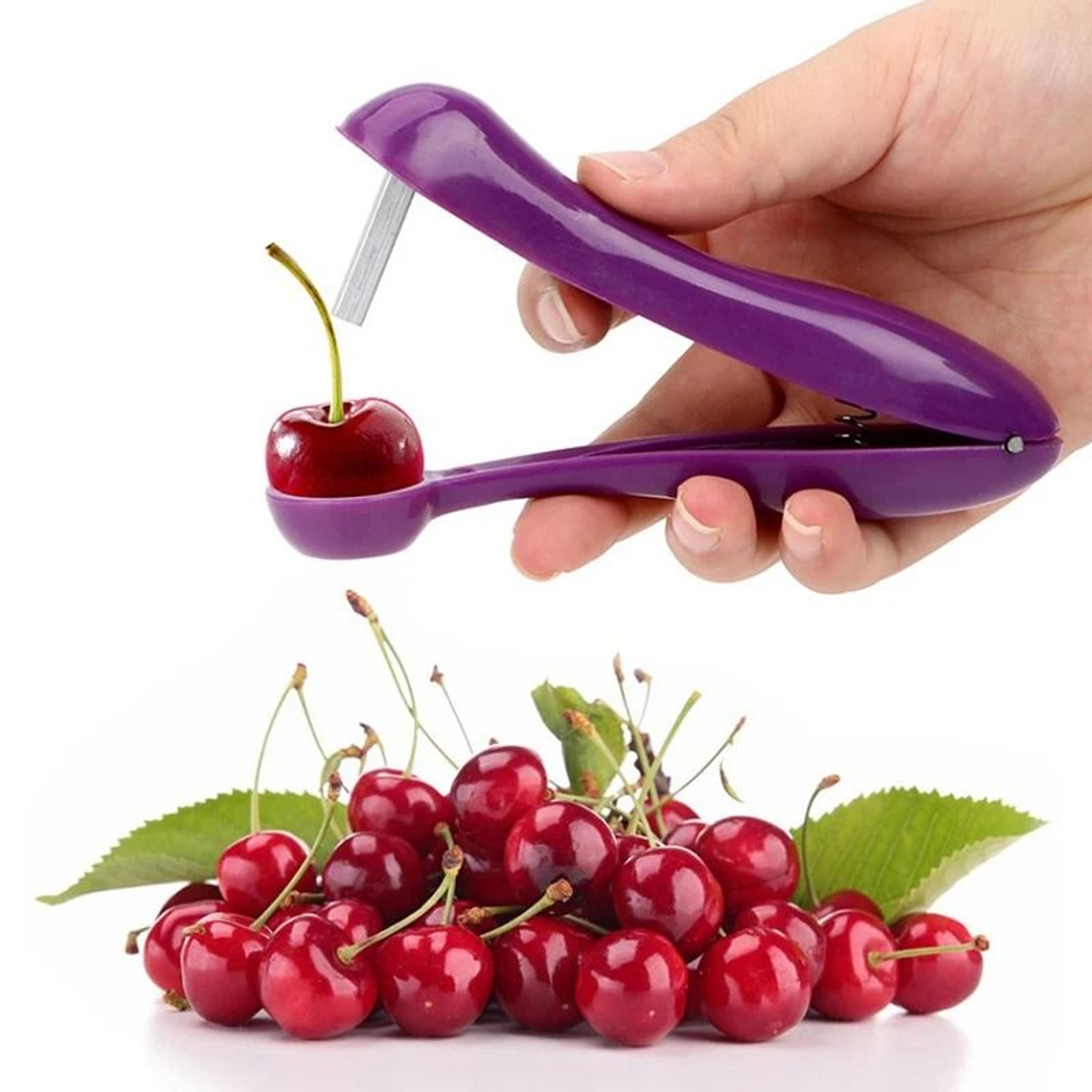Cherry And Olive Pitter Seed Remover With Easy Squeeze Grip For Kitchen Use 2