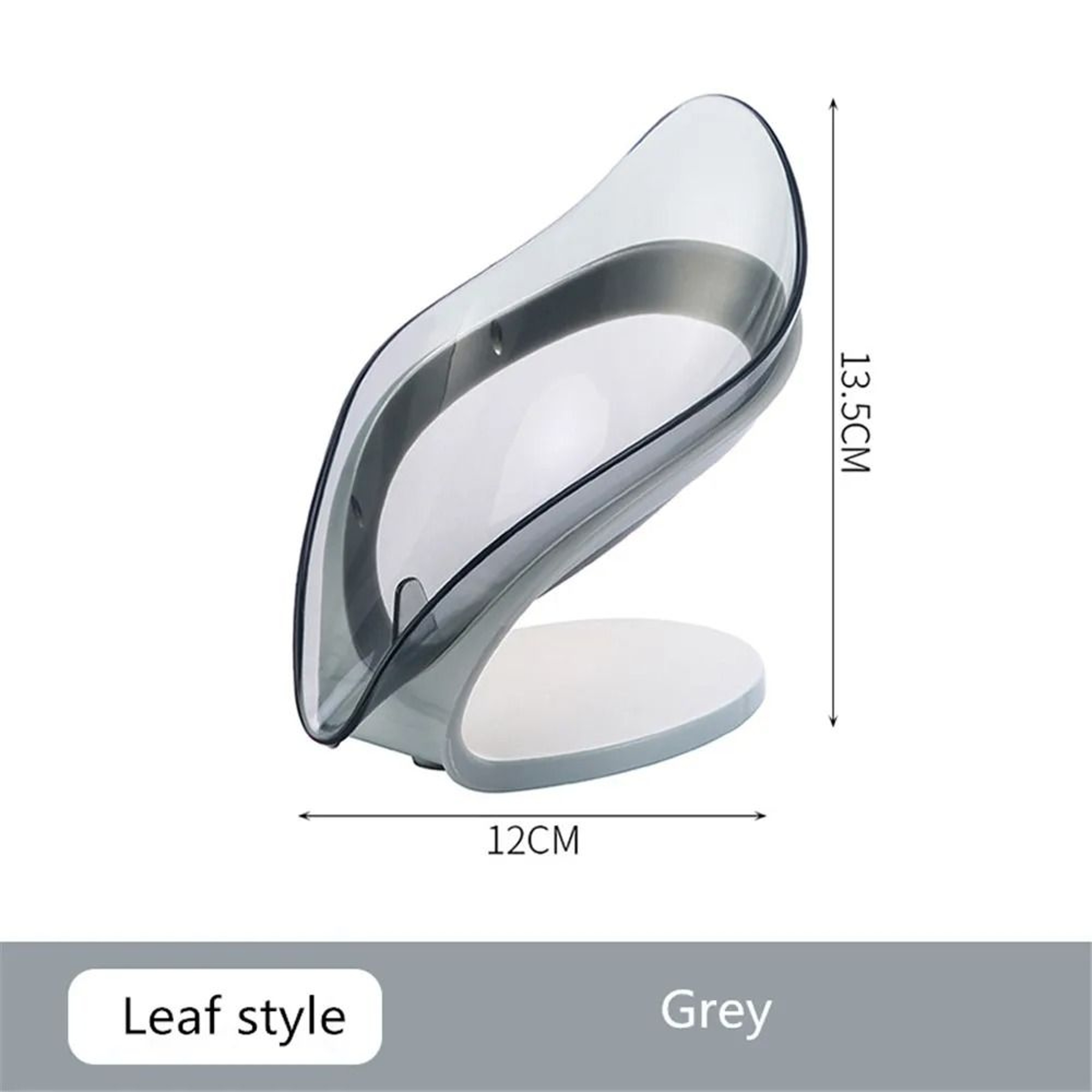 Leaf Shape Suction Cup Soap Holder With Drain Portable Bathroom Shower Soap Rack 2