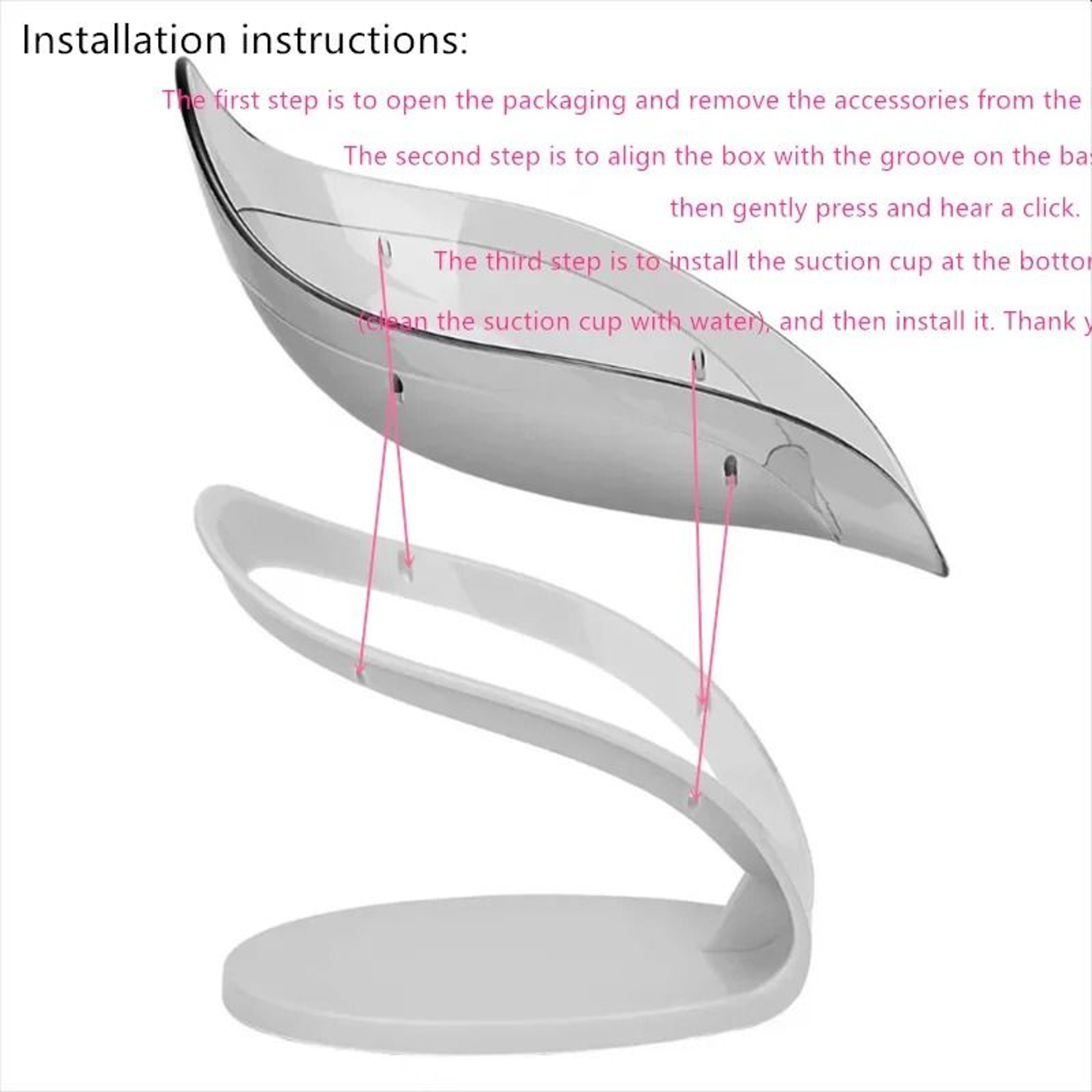 Leaf Shape Suction Cup Soap Holder With Drain Portable Bathroom Shower Soap Rack 4