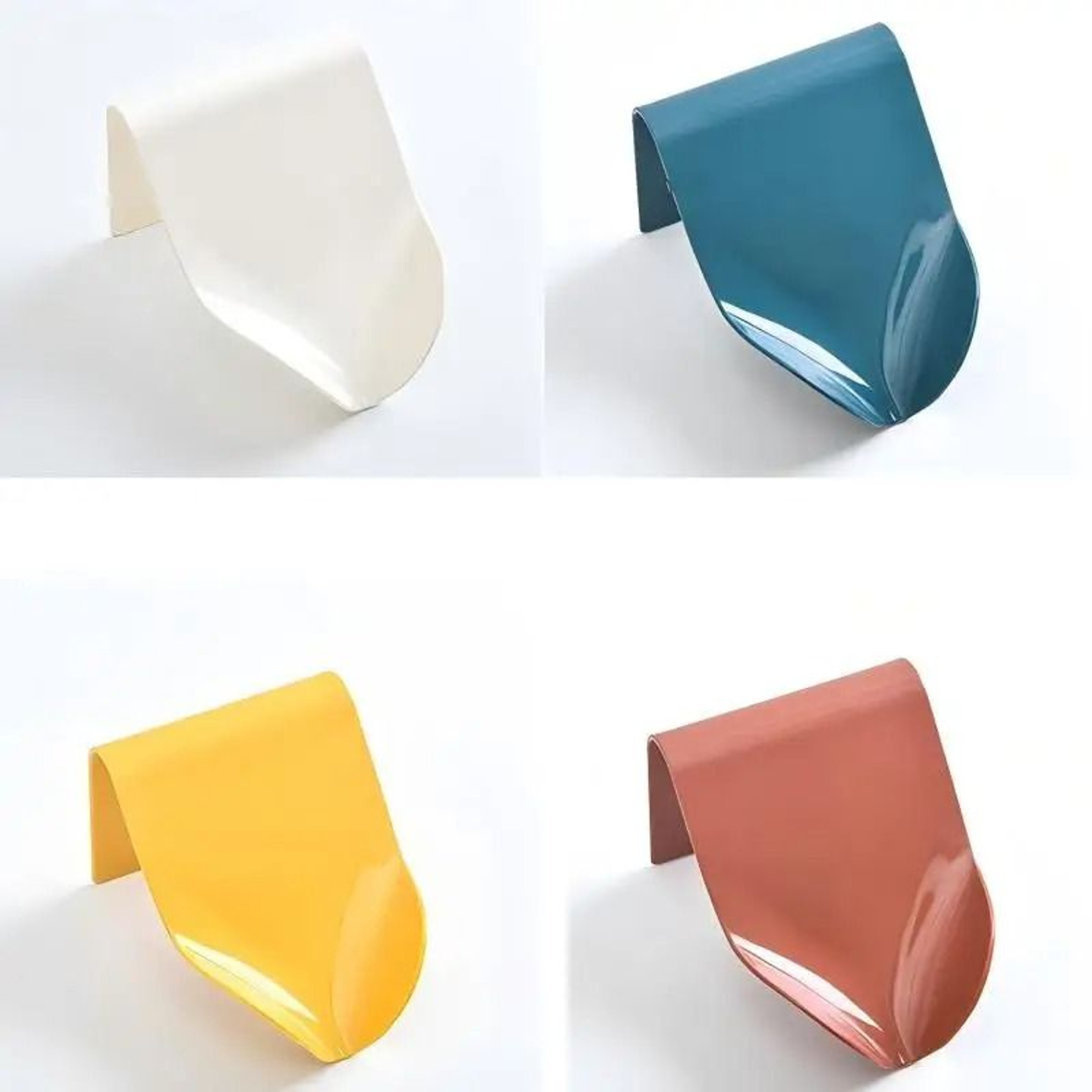Wall Mounted Plastic Self Adhesive Bathroom Soap Holder With Drain 5