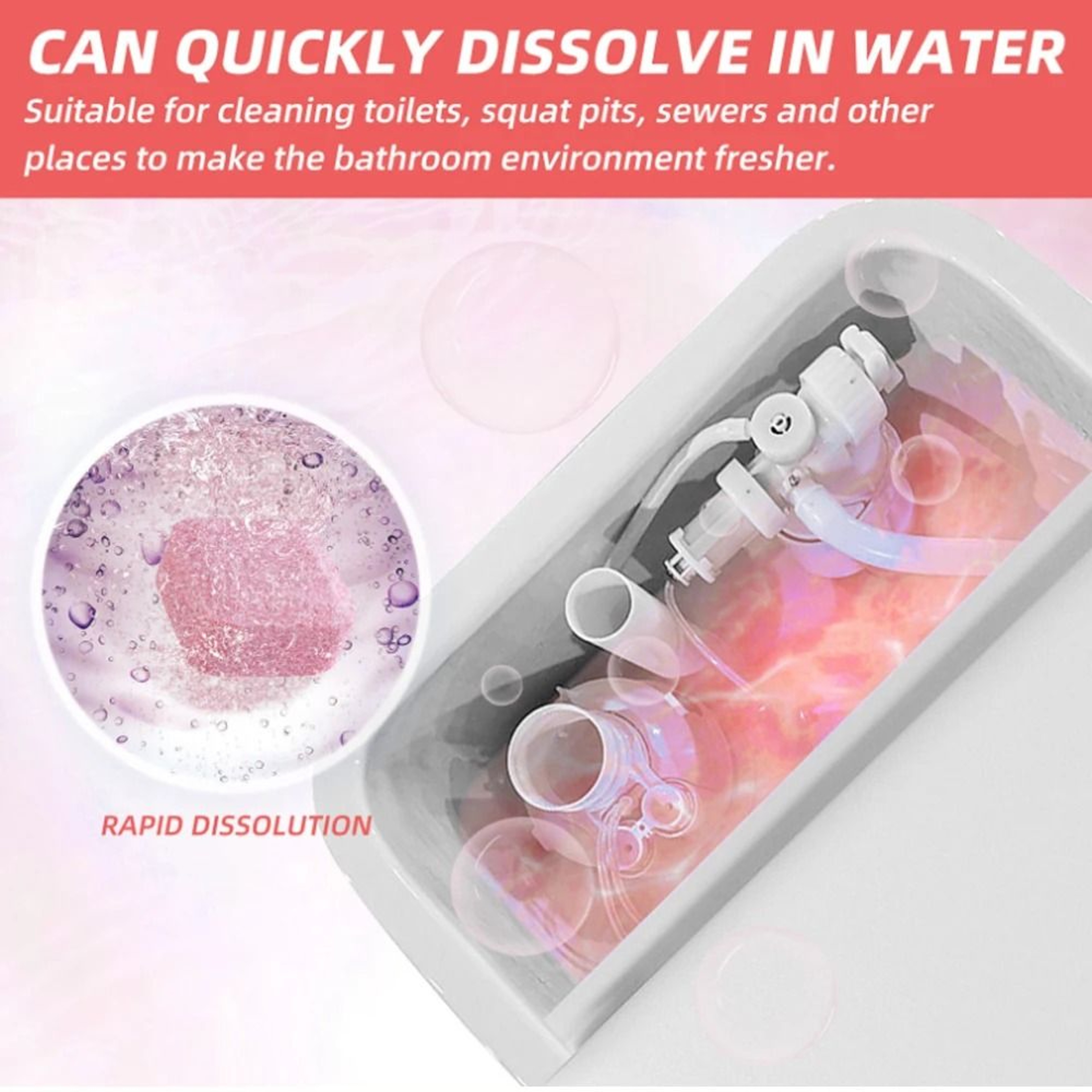 Effervescent Toilet Cleaning Tablets Pack For Deodorising And Removing Urine Scale Stains 4