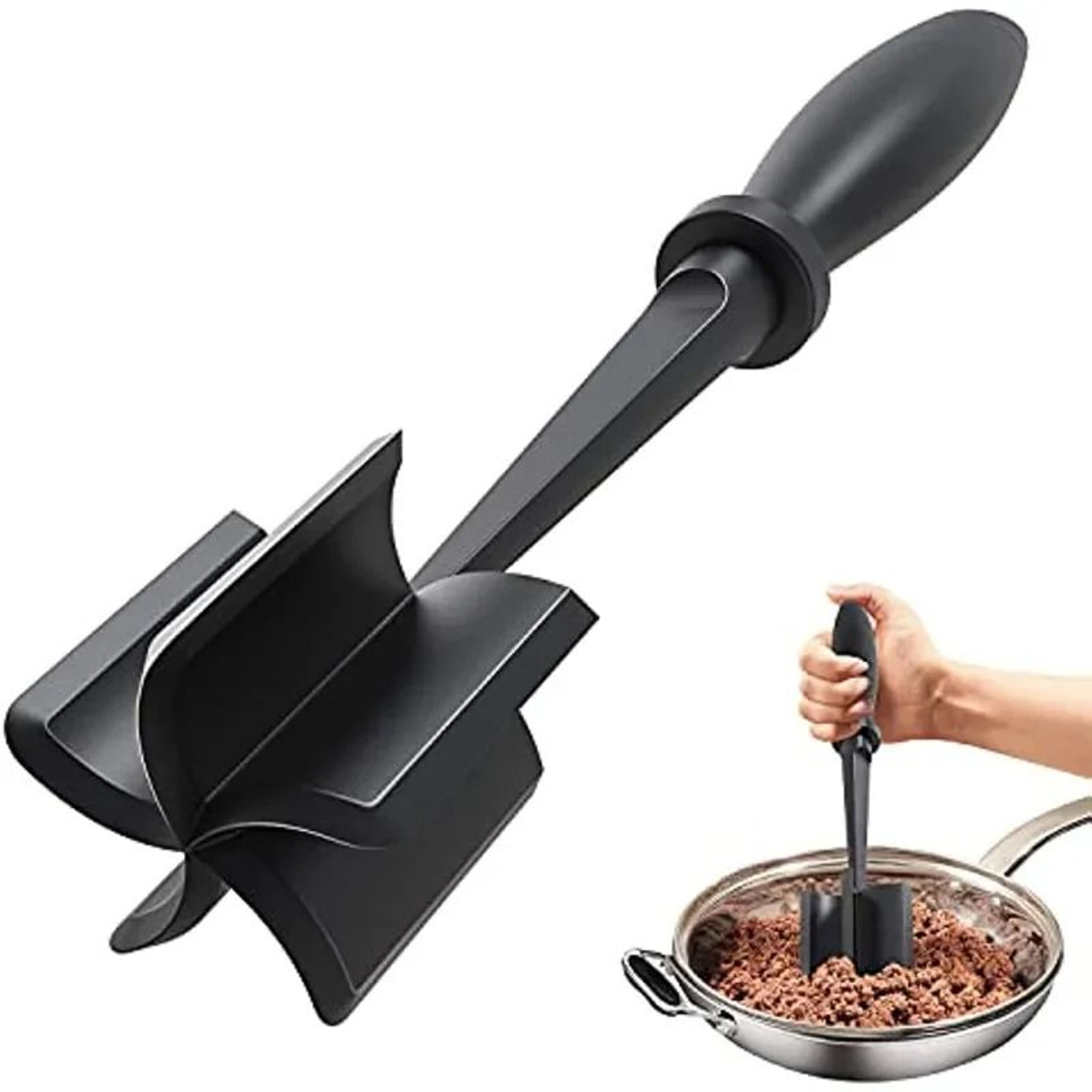 Kitchen Meat Chopper And Ground Beef Masher Tool For Mixing And Mincing 7