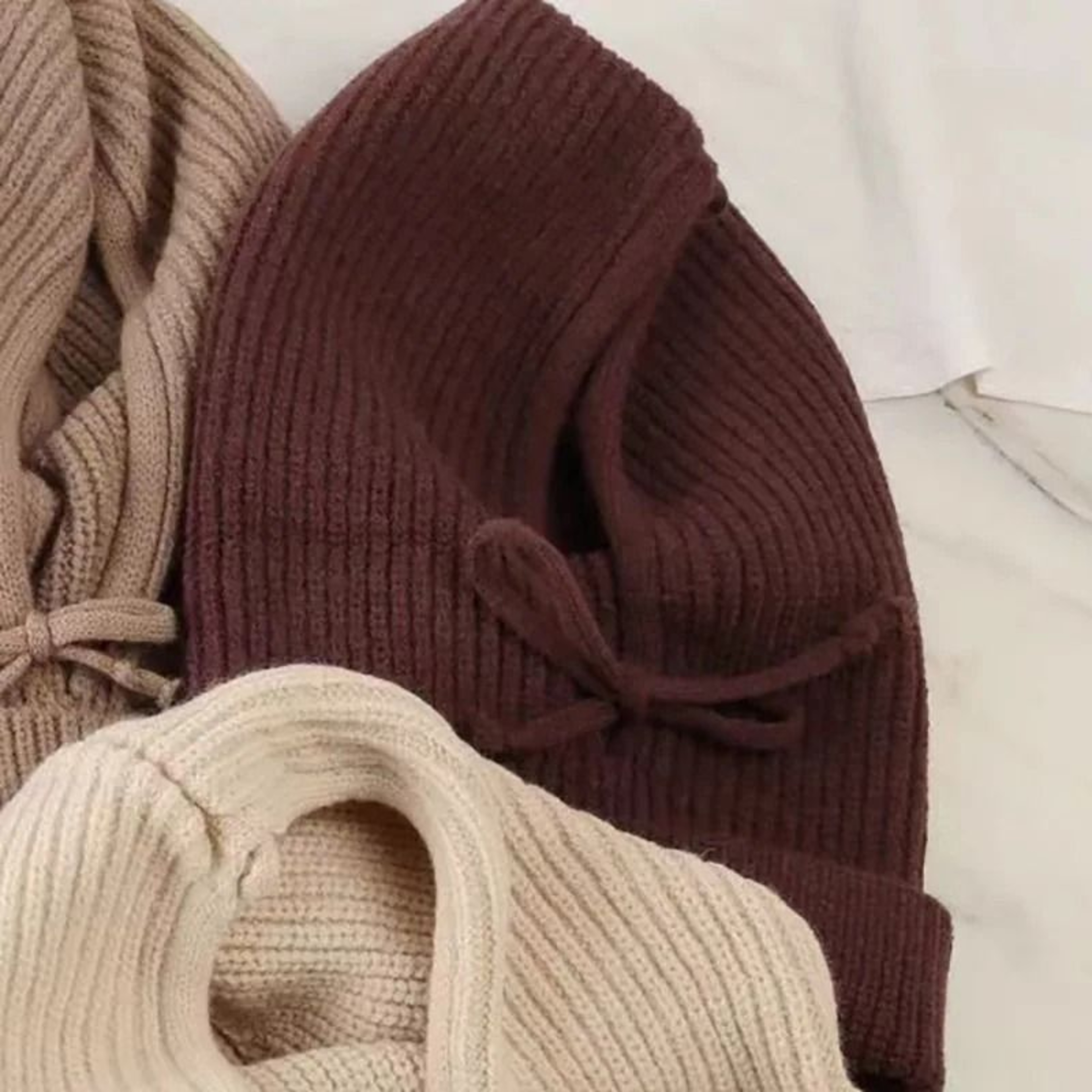 Knitted Hooded Winter Balaclava Hat For Women With Warm Neck Collar 4