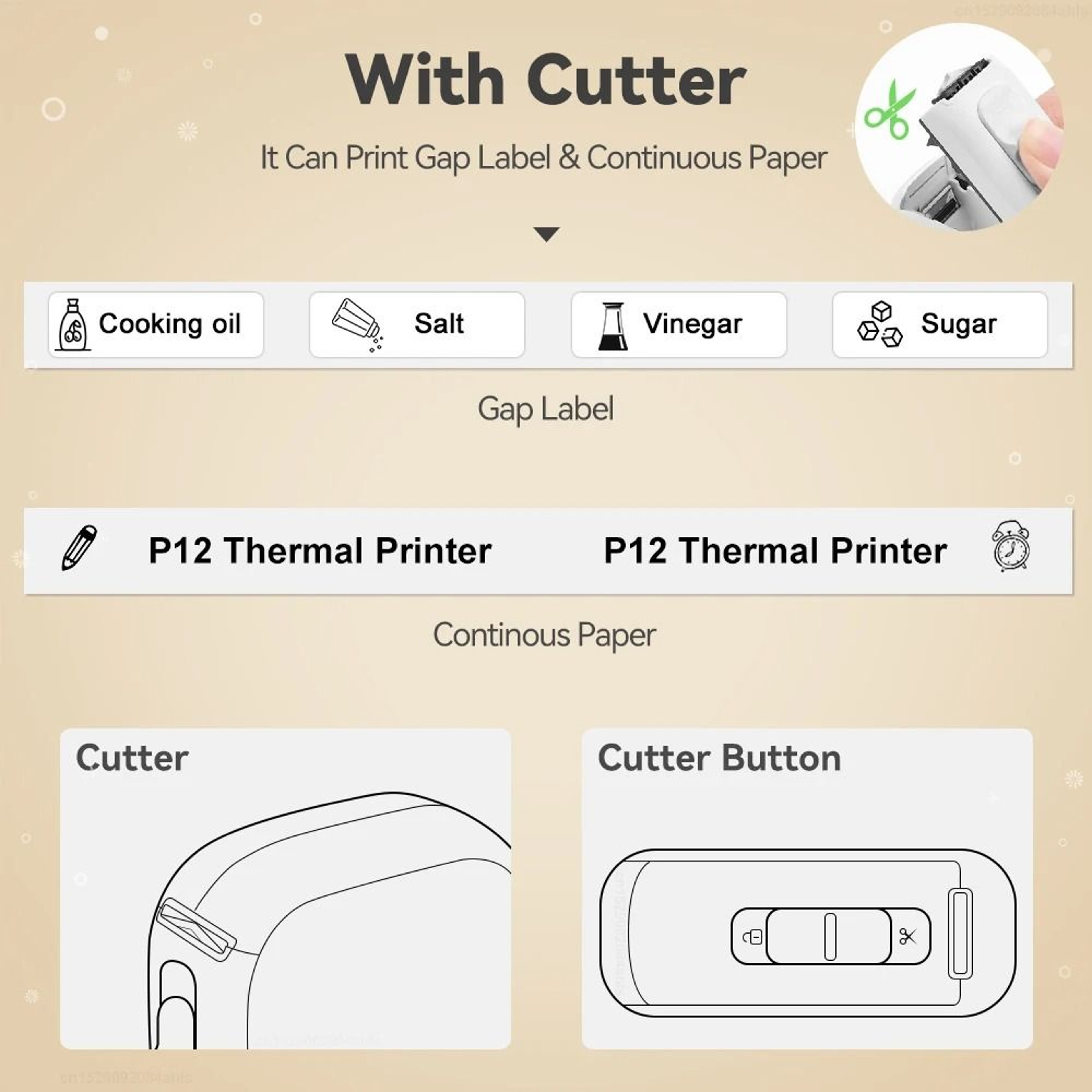 Portable Mini Printer Marklife P12 Thermal Printer Adhesive Sticker Labeling Machine 2