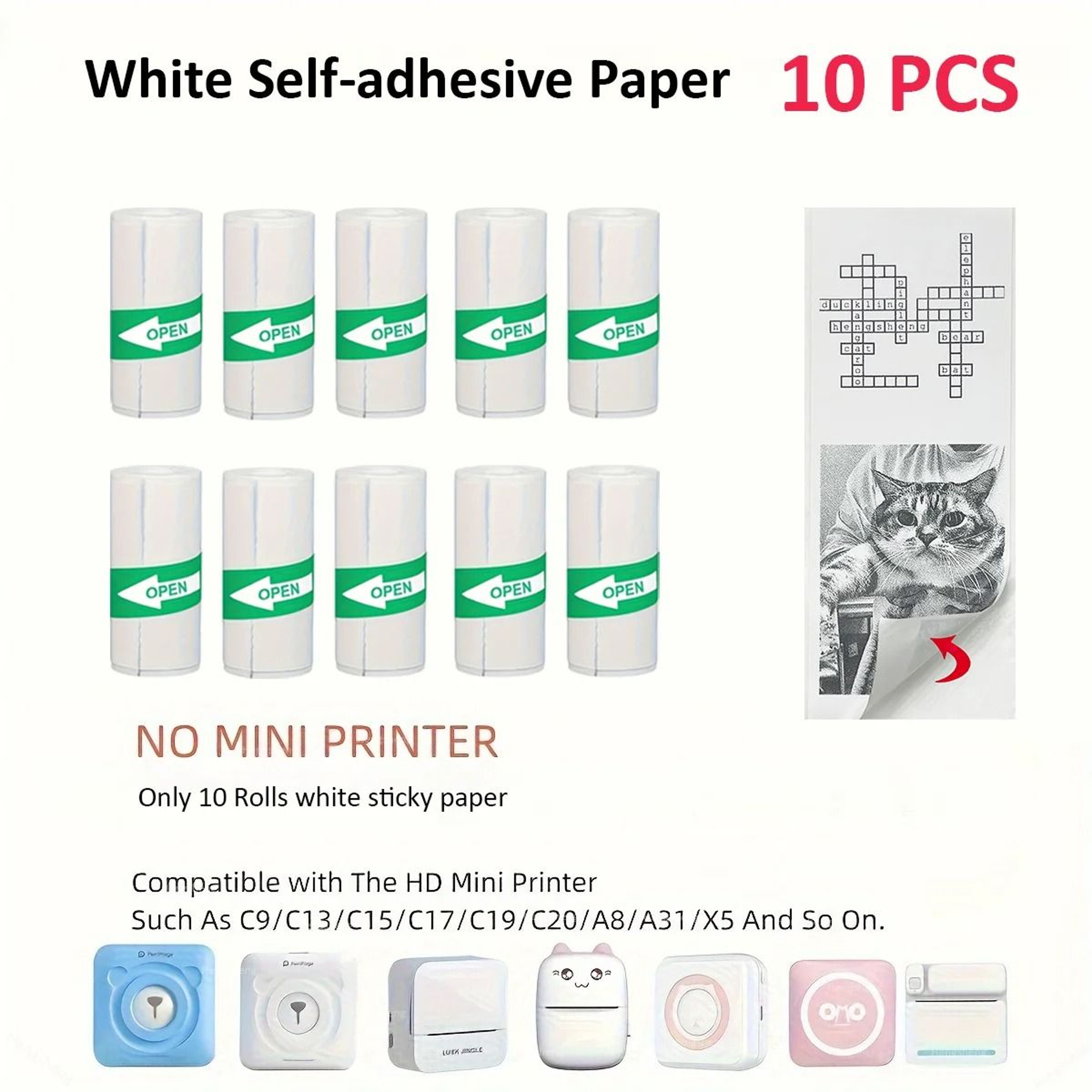 Mini Sticker Printer Inkless Thermal Pocket Bluetooth Printer For Photos And Memos 16