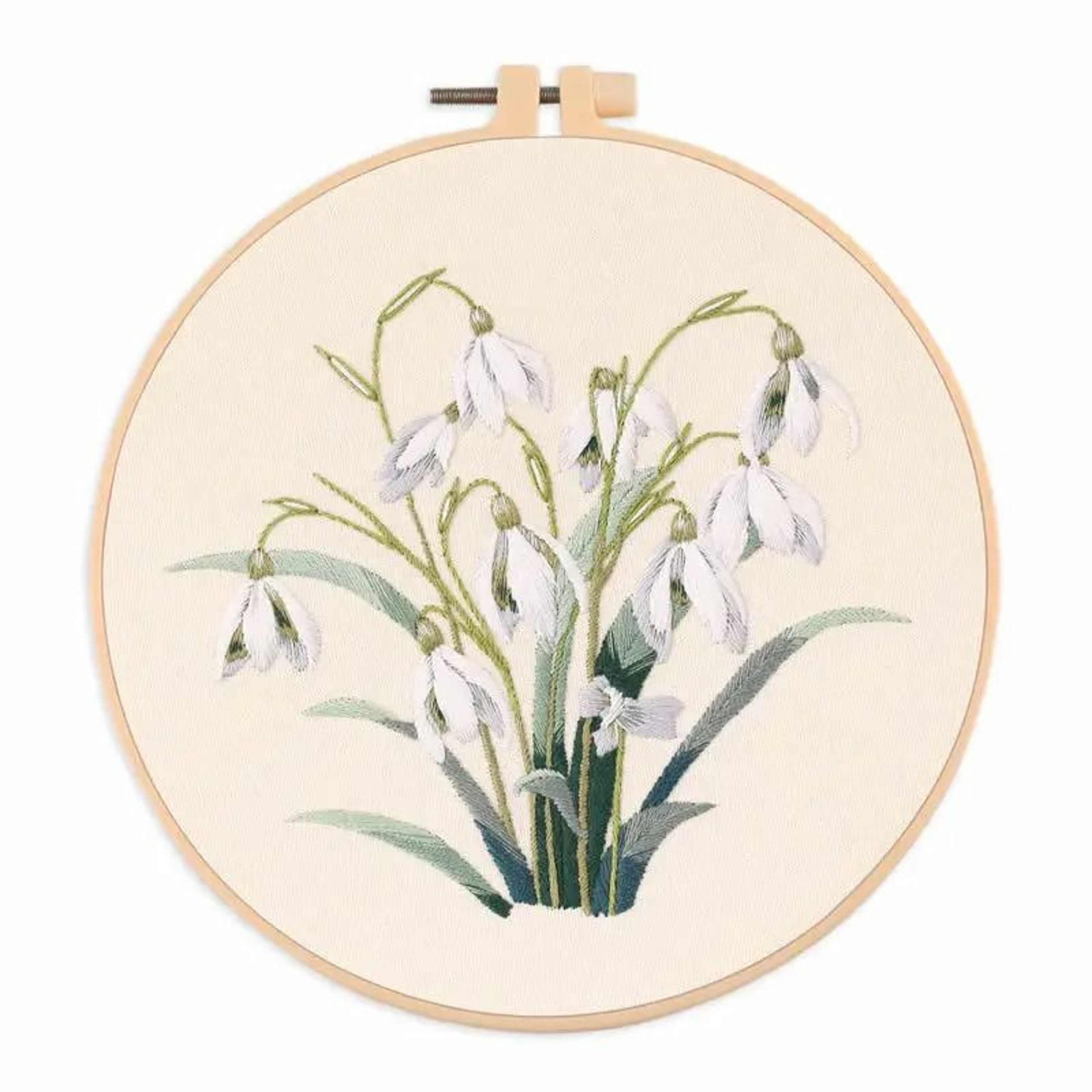 Embroidery Kit For Beginners Fabric Cross Stitch Kits For Adults DIY Embroidery Starter Kit With Fl 6
