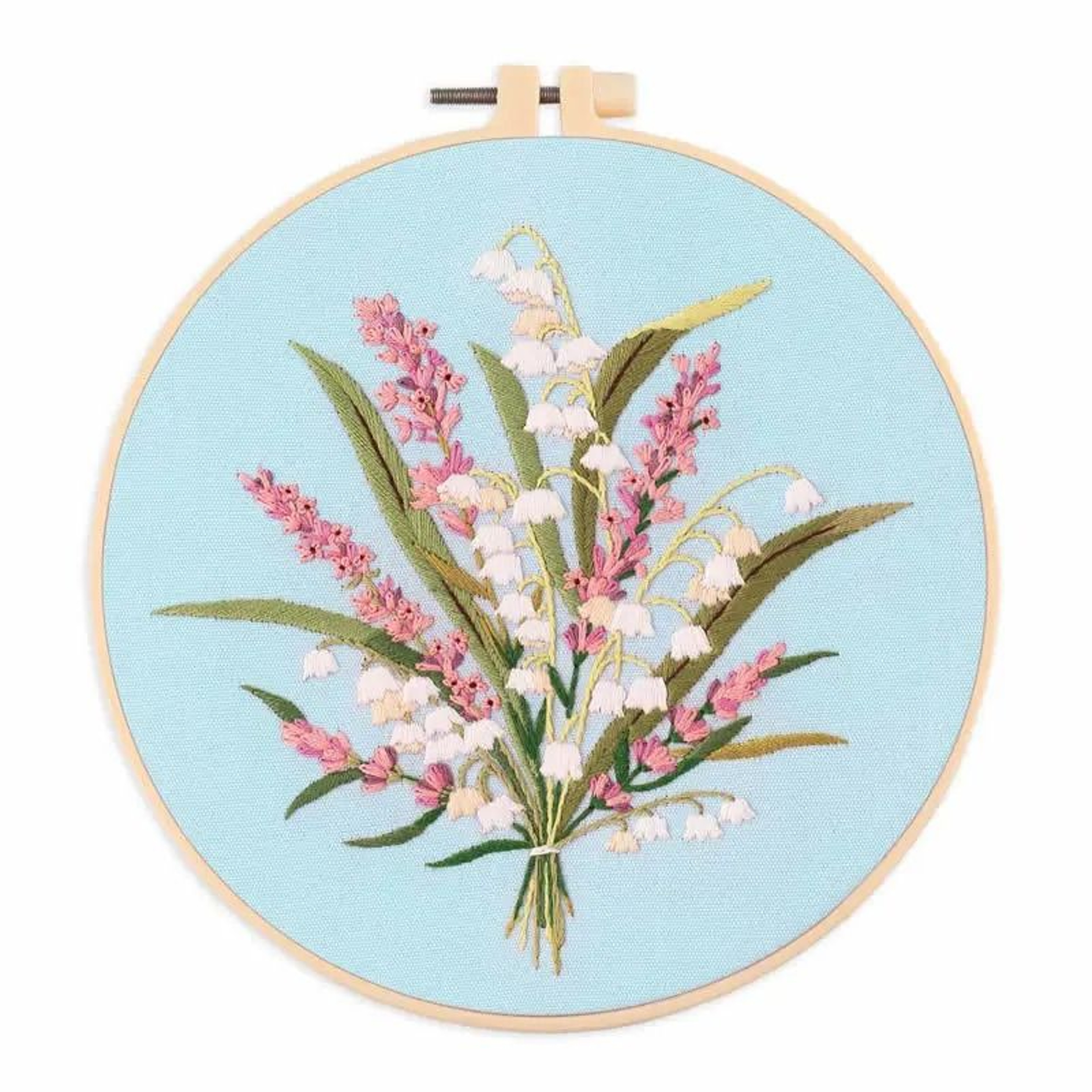Embroidery Kit For Beginners Fabric Cross Stitch Kits For Adults DIY Embroidery Starter Kit With Fl 8