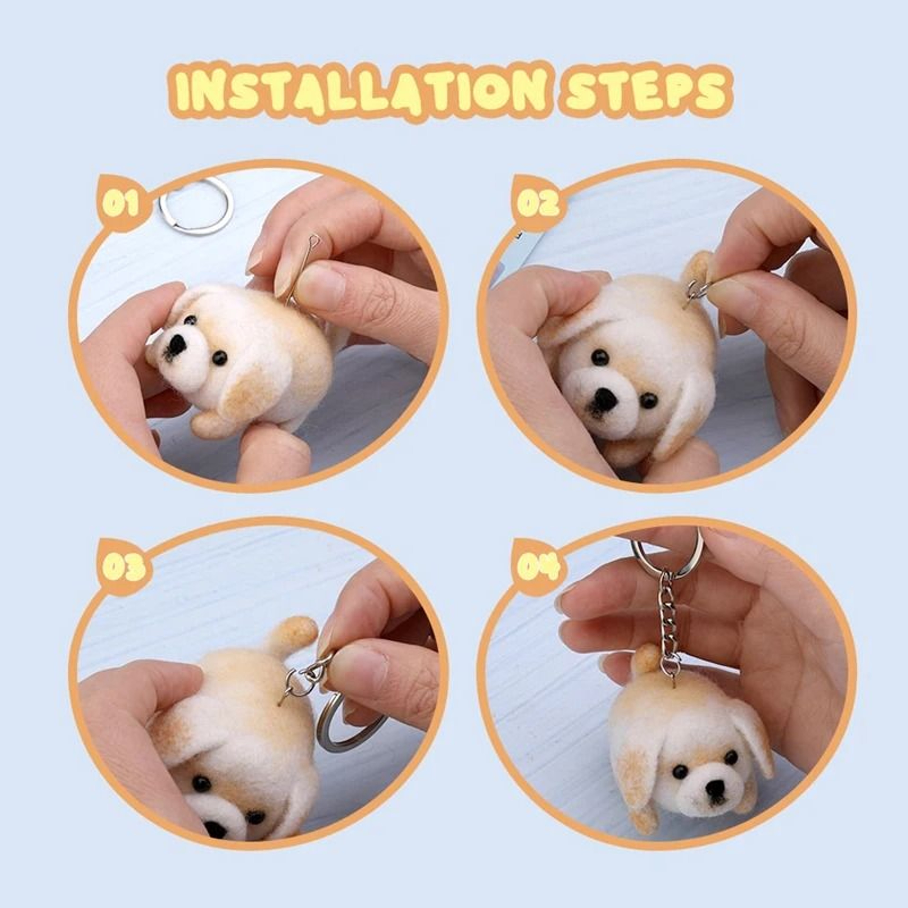 Animals DIY Needle Felting Kit For Beginners With Tools And Foam Mat 2