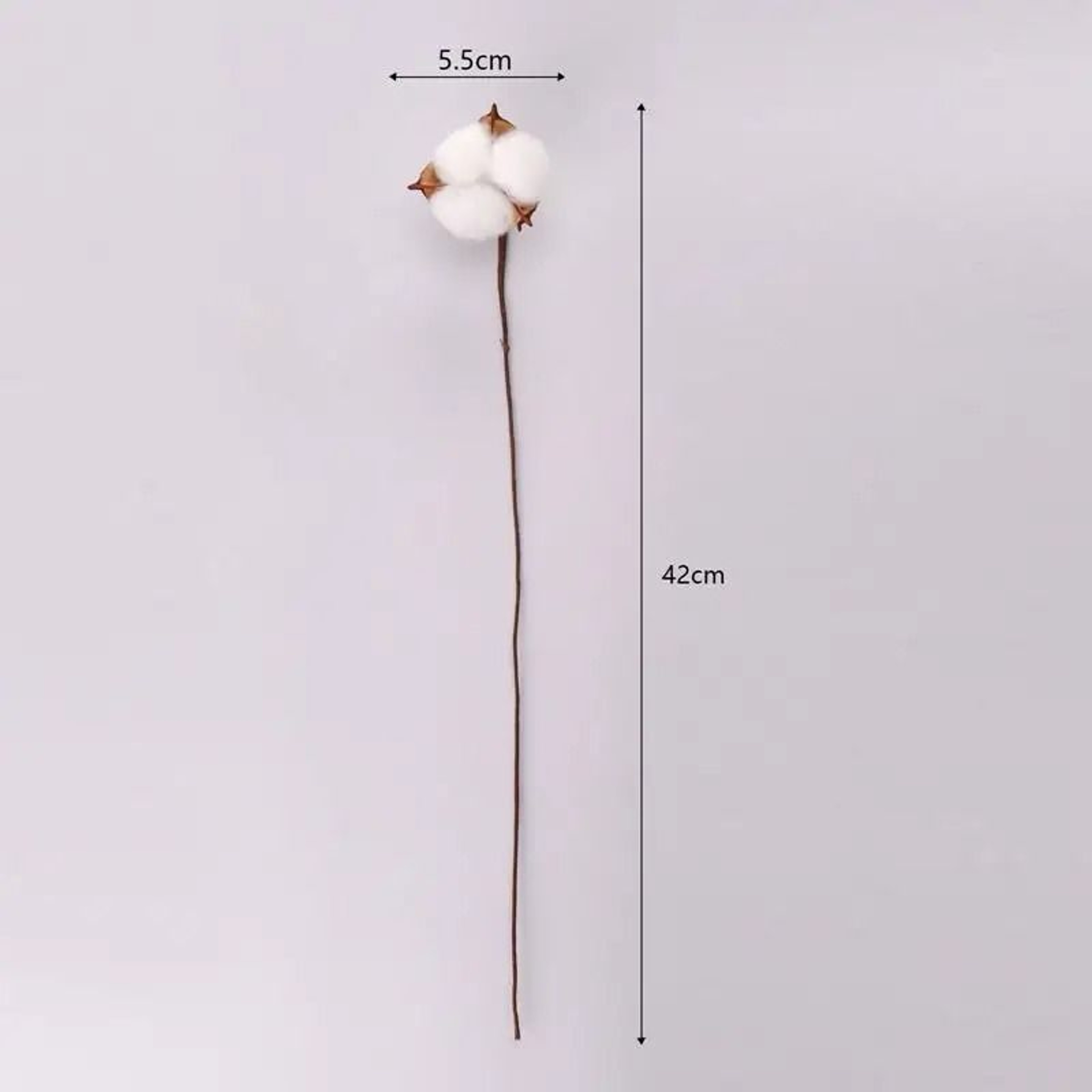 Artificial Cotton Flower Branch With Eucalyptus Leaves Home Wedding Decor 5