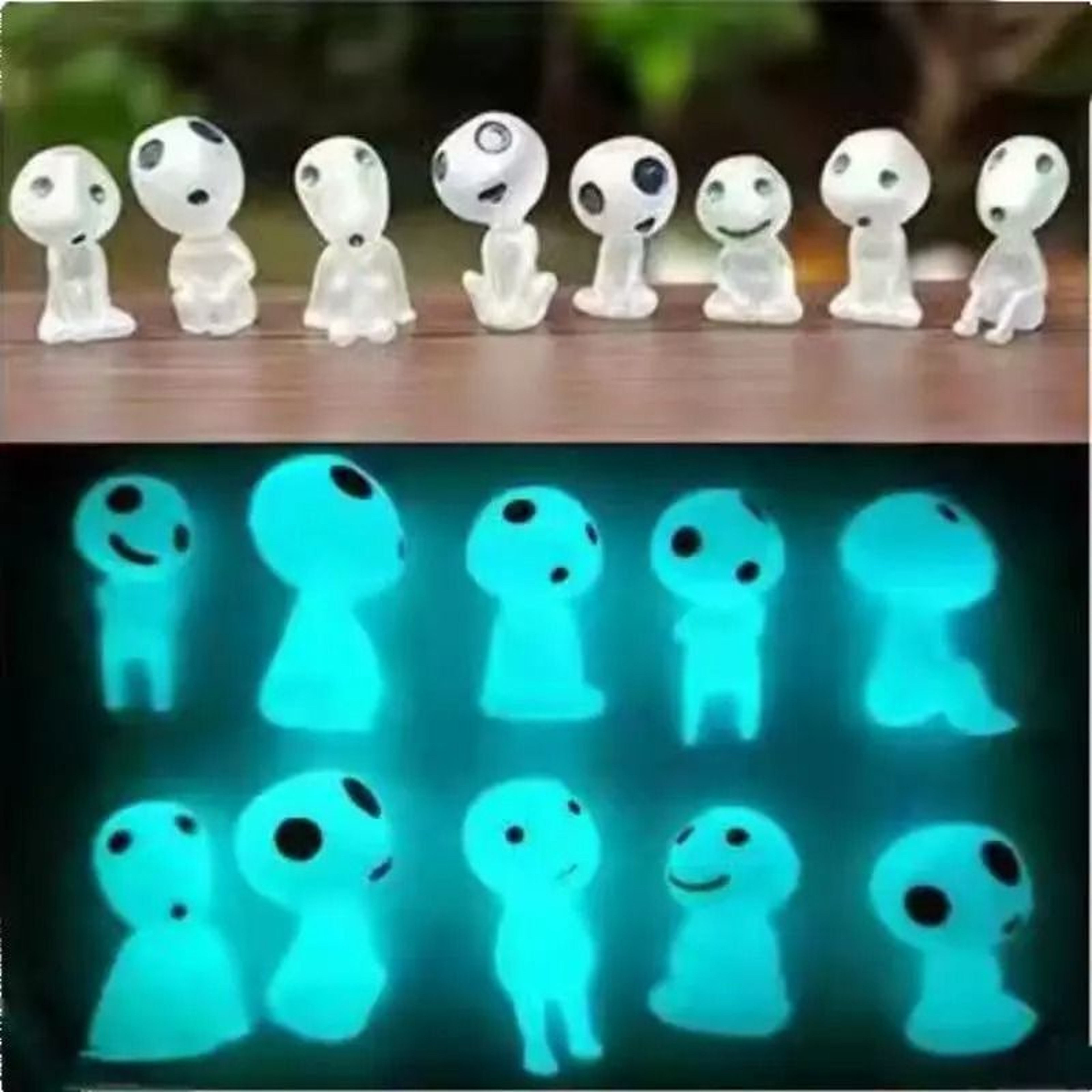 Glow In The Dark Mini Figure Set For Home And Garden Decoration 10pcs 7