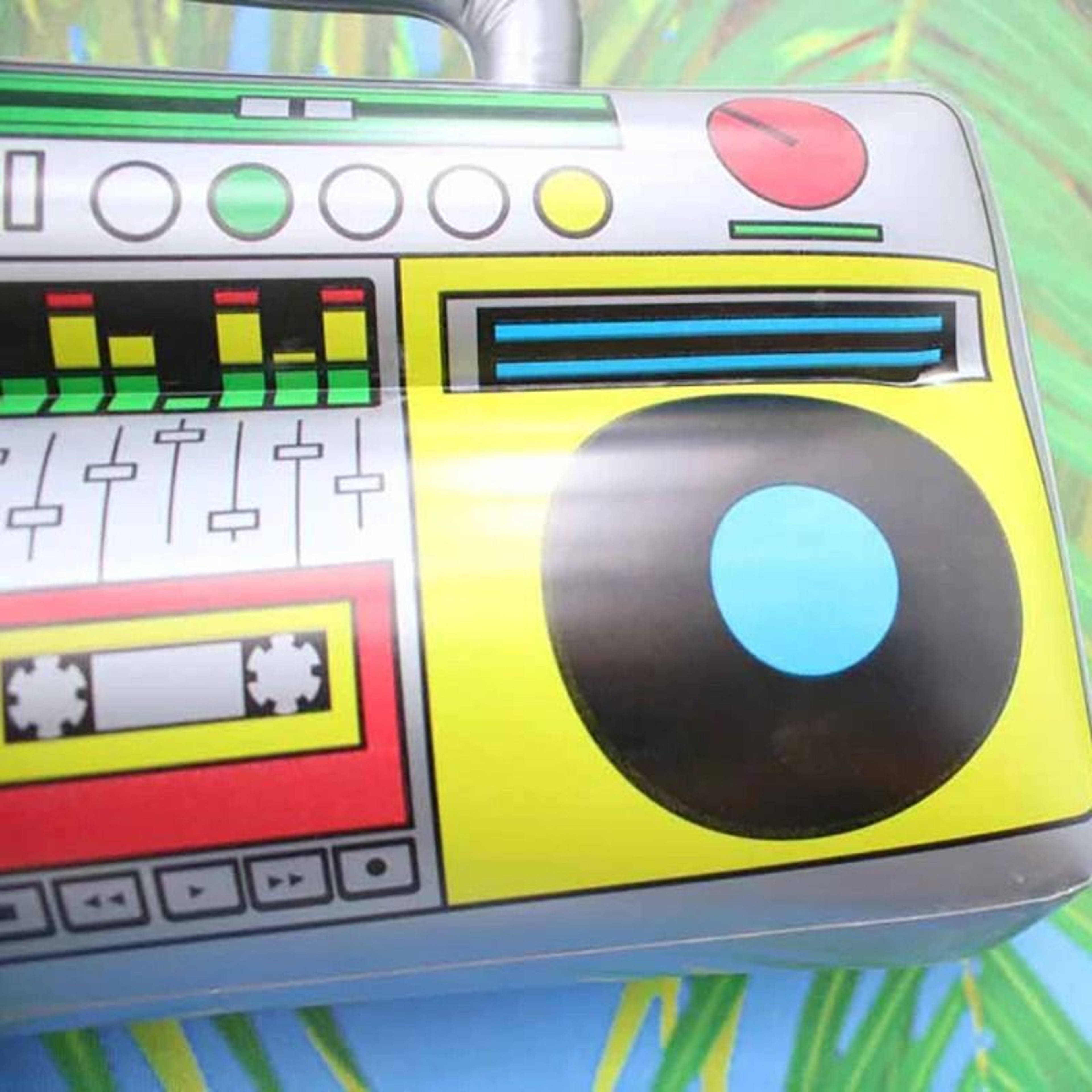 Inflatable Boombox And Microphone Set 80s 90s Theme Disco Party Props 5