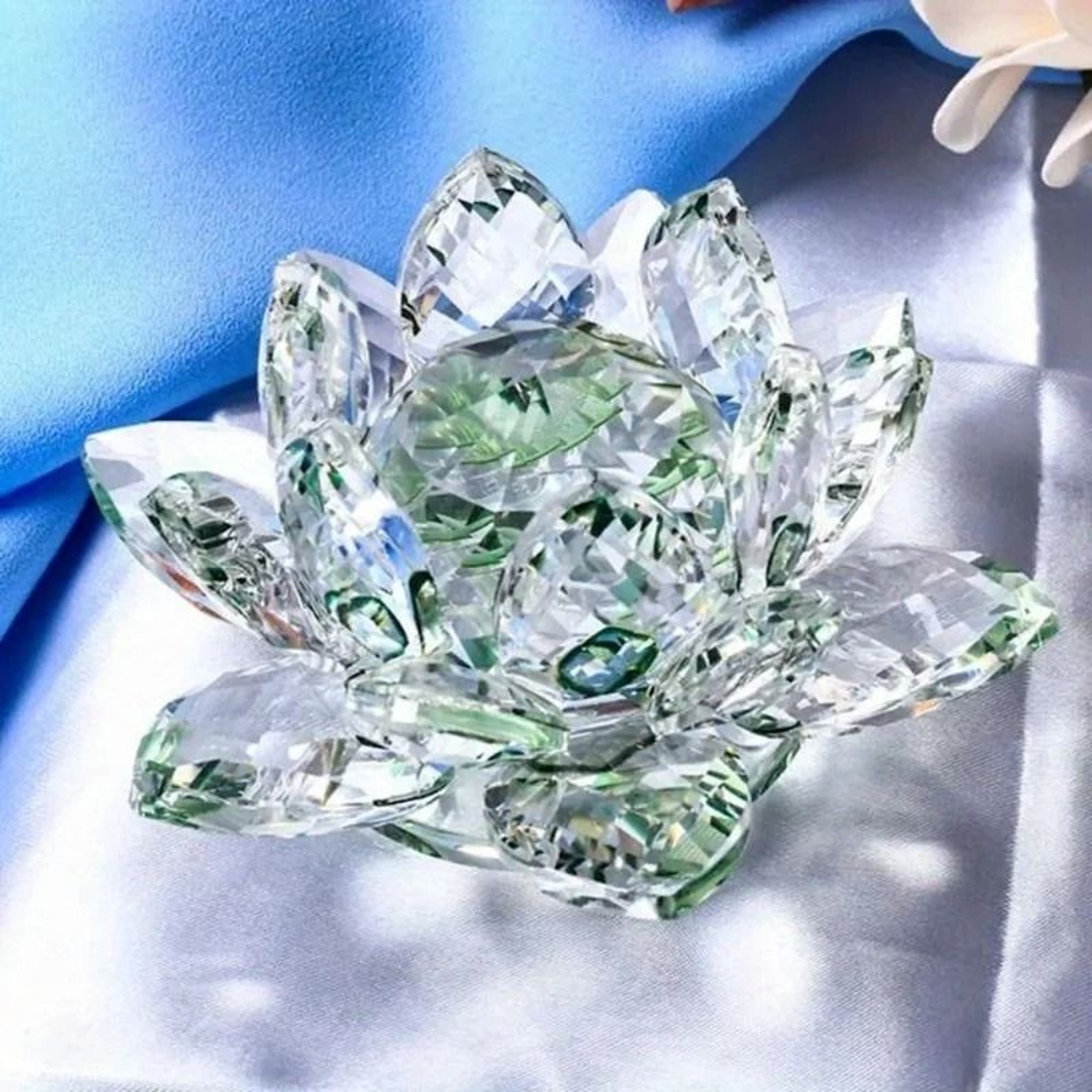 Crystal Lotus Flower Figurine Glass Decoration For Home And Wedding 8