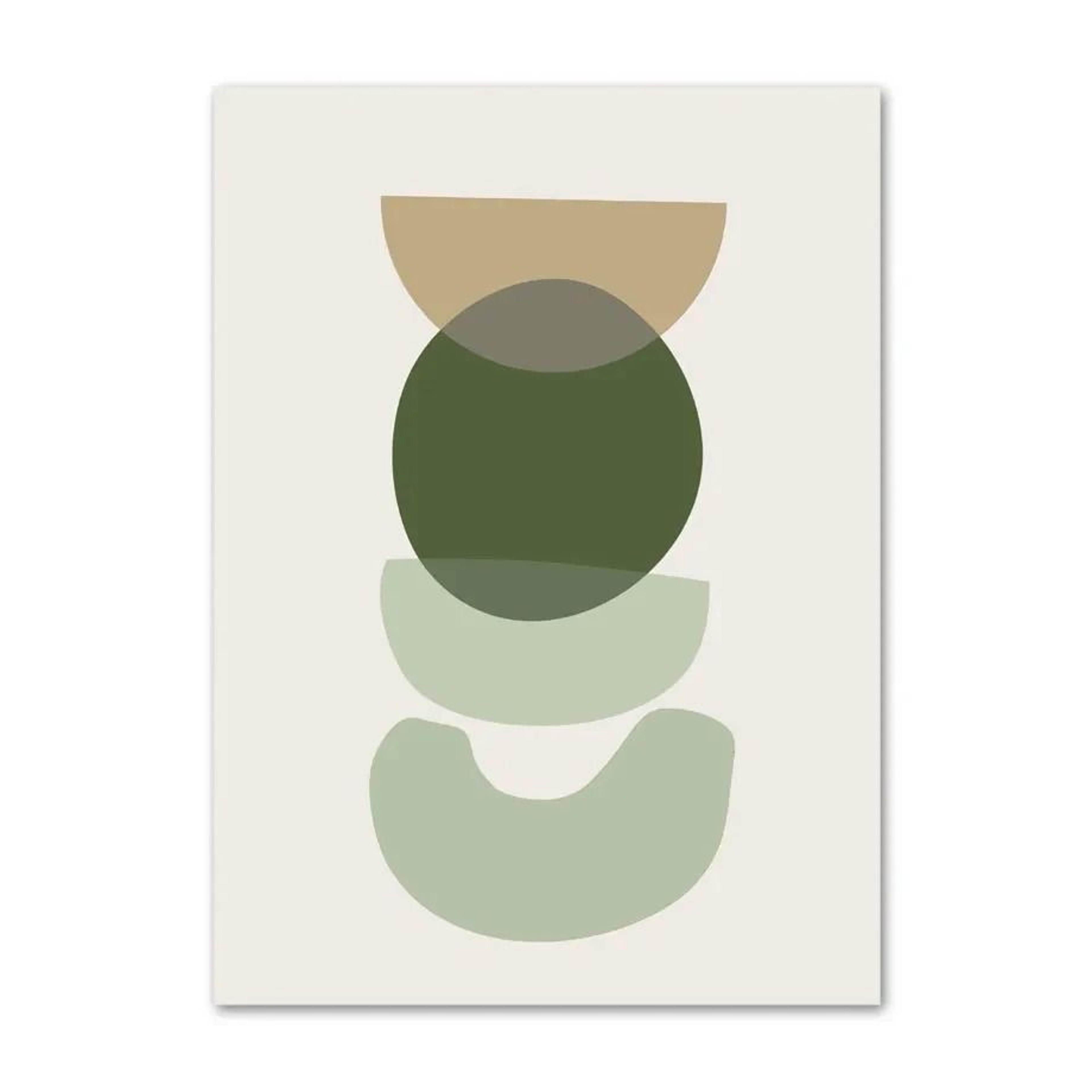 Boho Sage Green Plants Abstract Geometric Wall Art Canvas Decoration 10