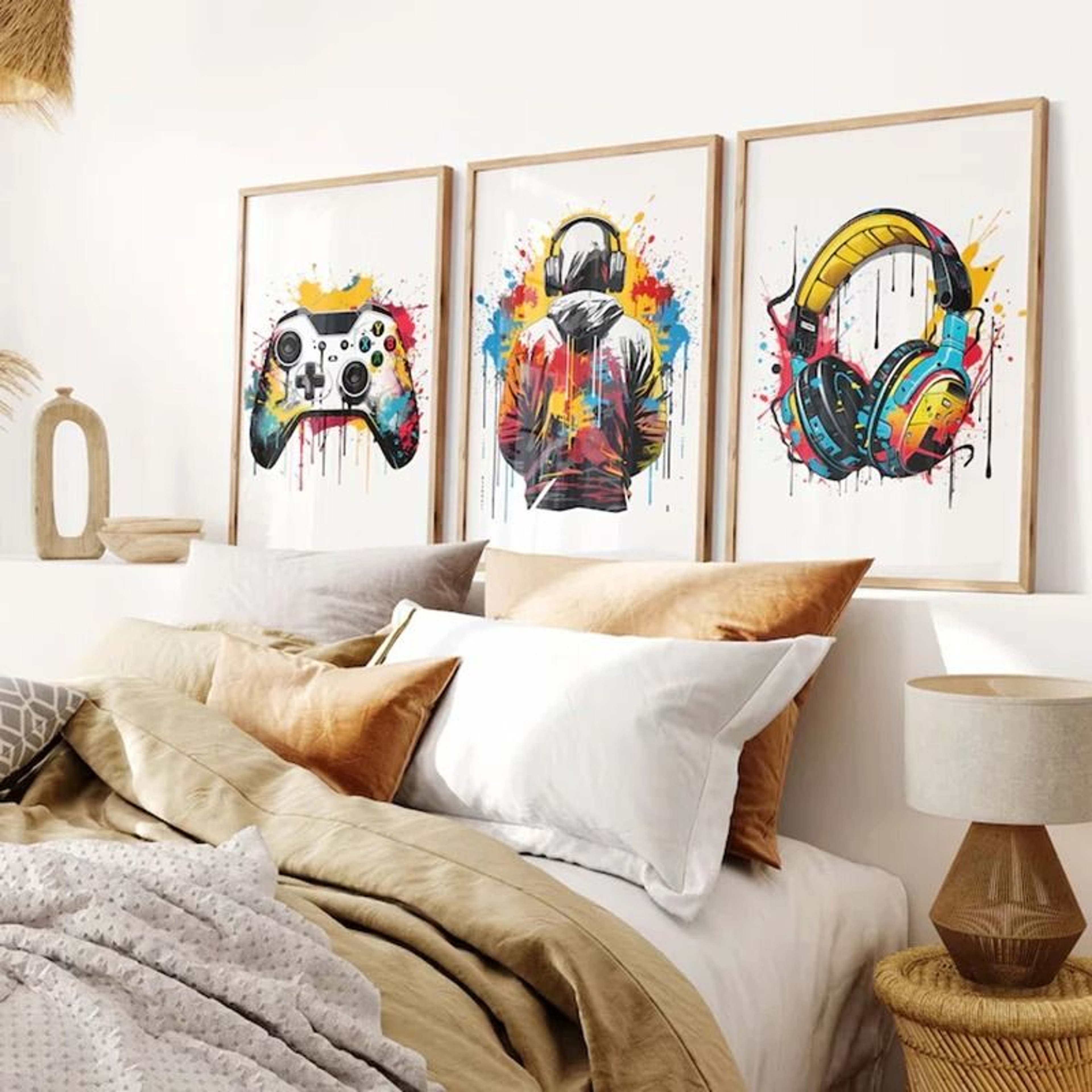 Set Of 3 Gaming Prints Poster Gamer Decor Wall Art 0