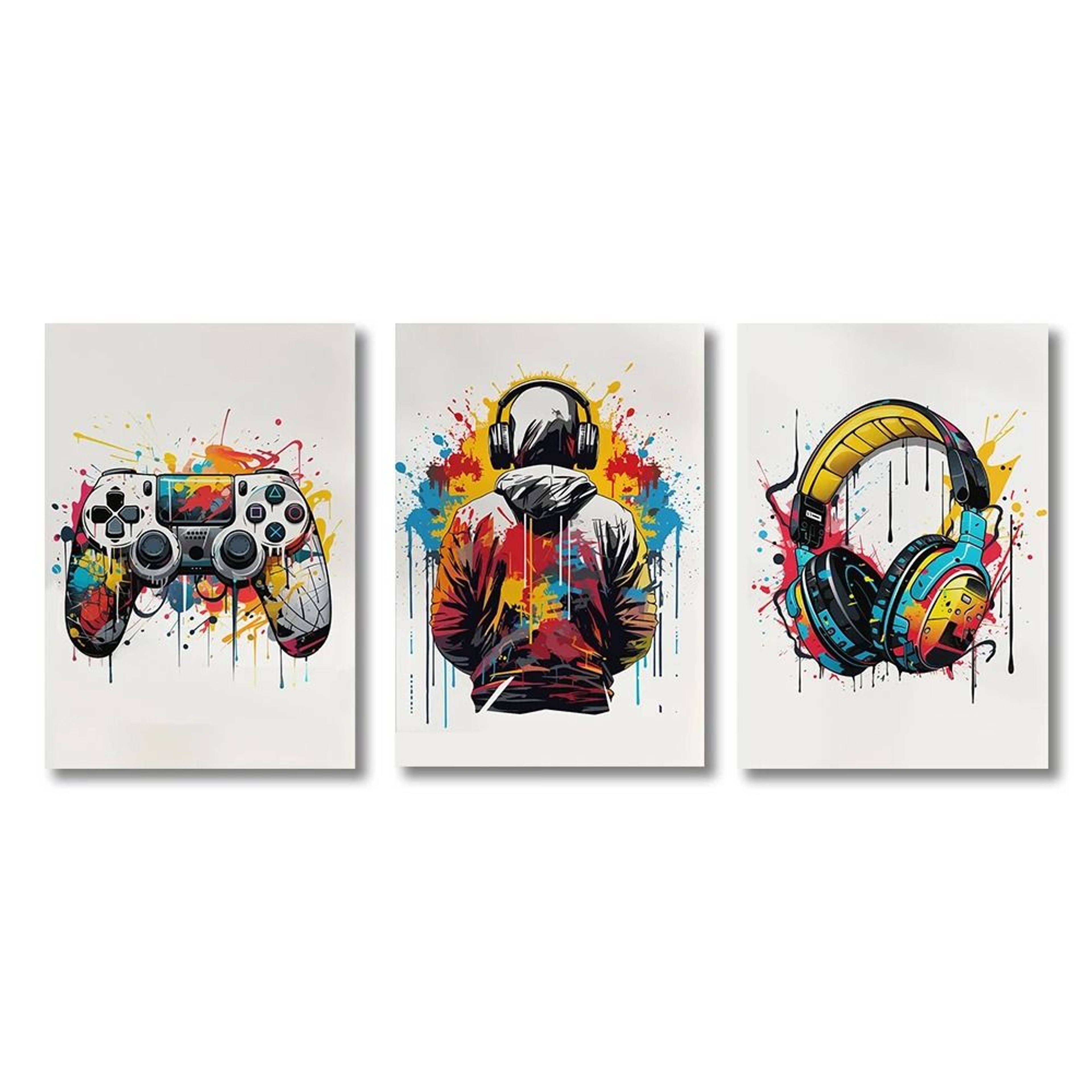Set Of 3 Gaming Prints Poster Gamer Decor Wall Art 6