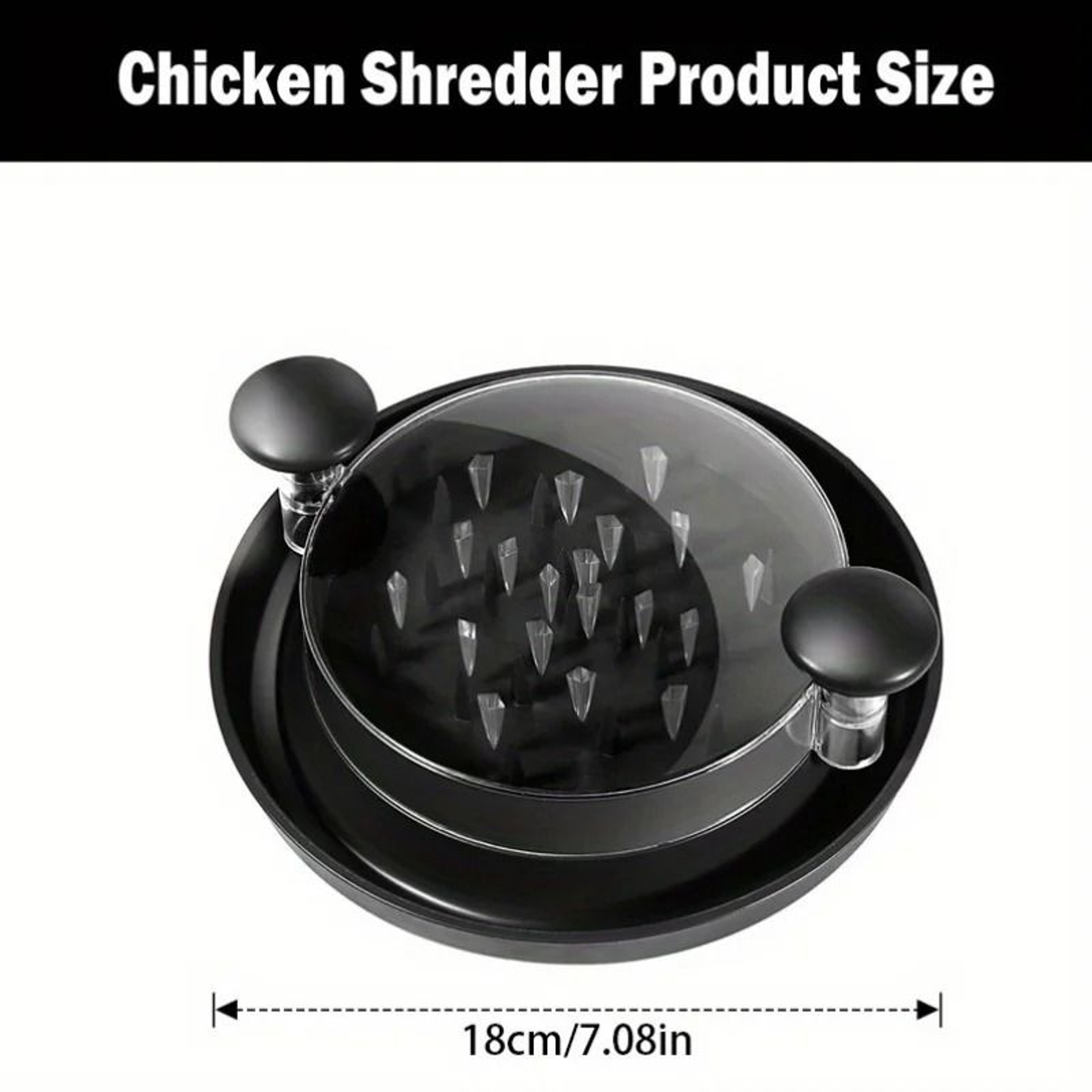 Chicken Shredder With Transparent Cover For Meat And Vegetable Chopping 1