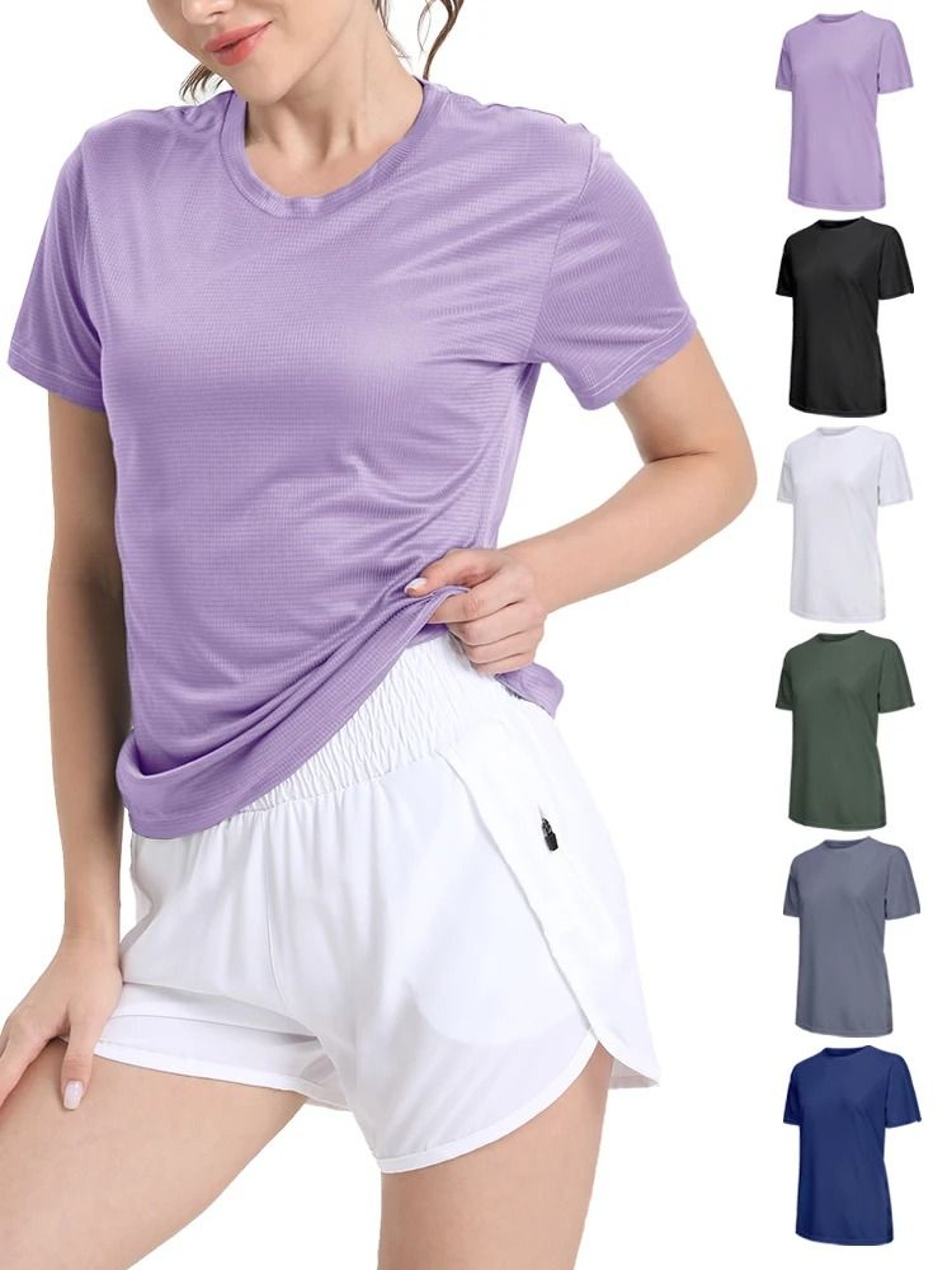Womens Ultralight Quick Dry Sport T Shirt Breathable Running Gym Compression Shirt 0
