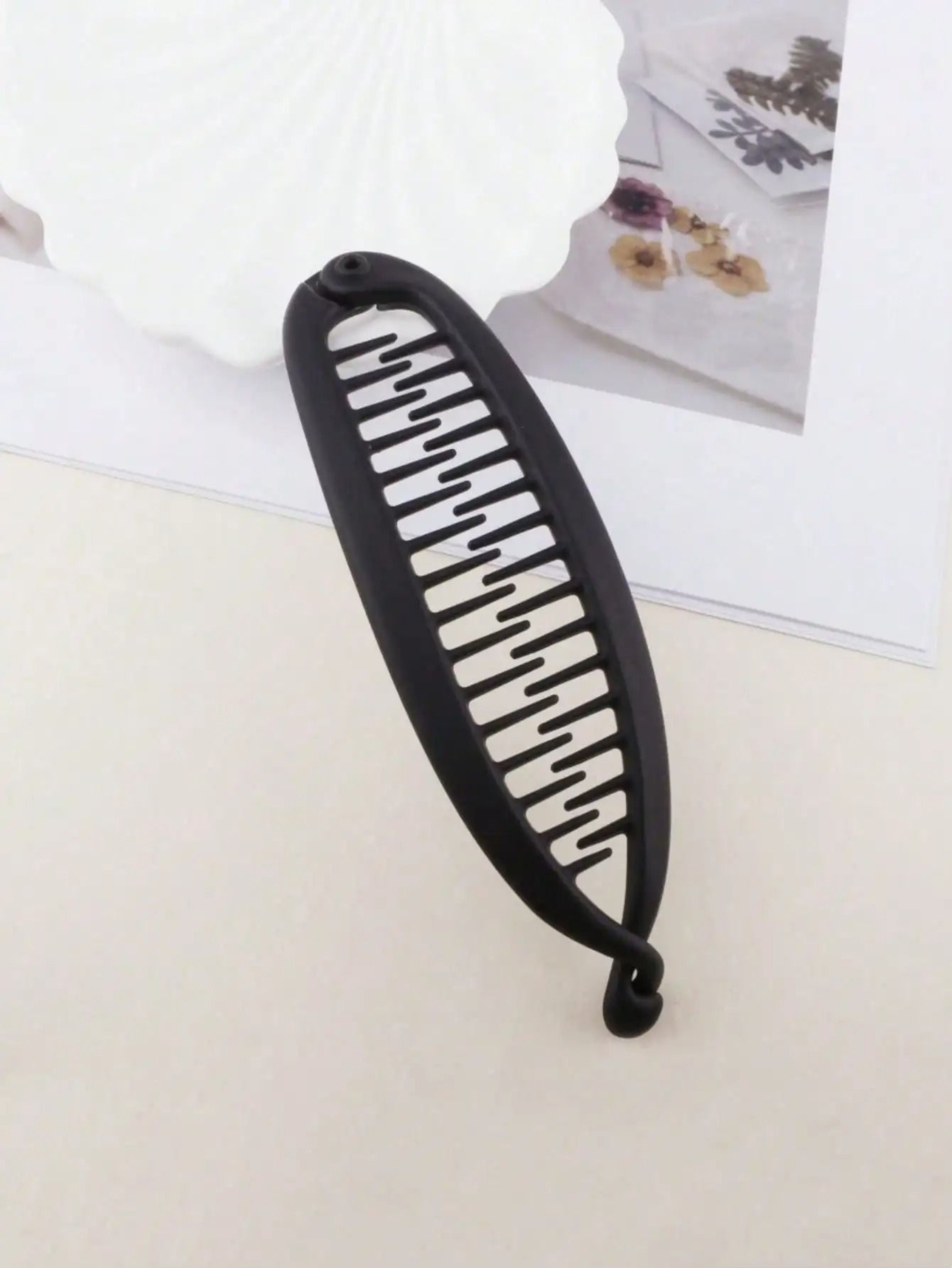 Large Hair Volume Amber Banana Clip Ponytail Clip French Elegant High Skull Top Hair Clip 4