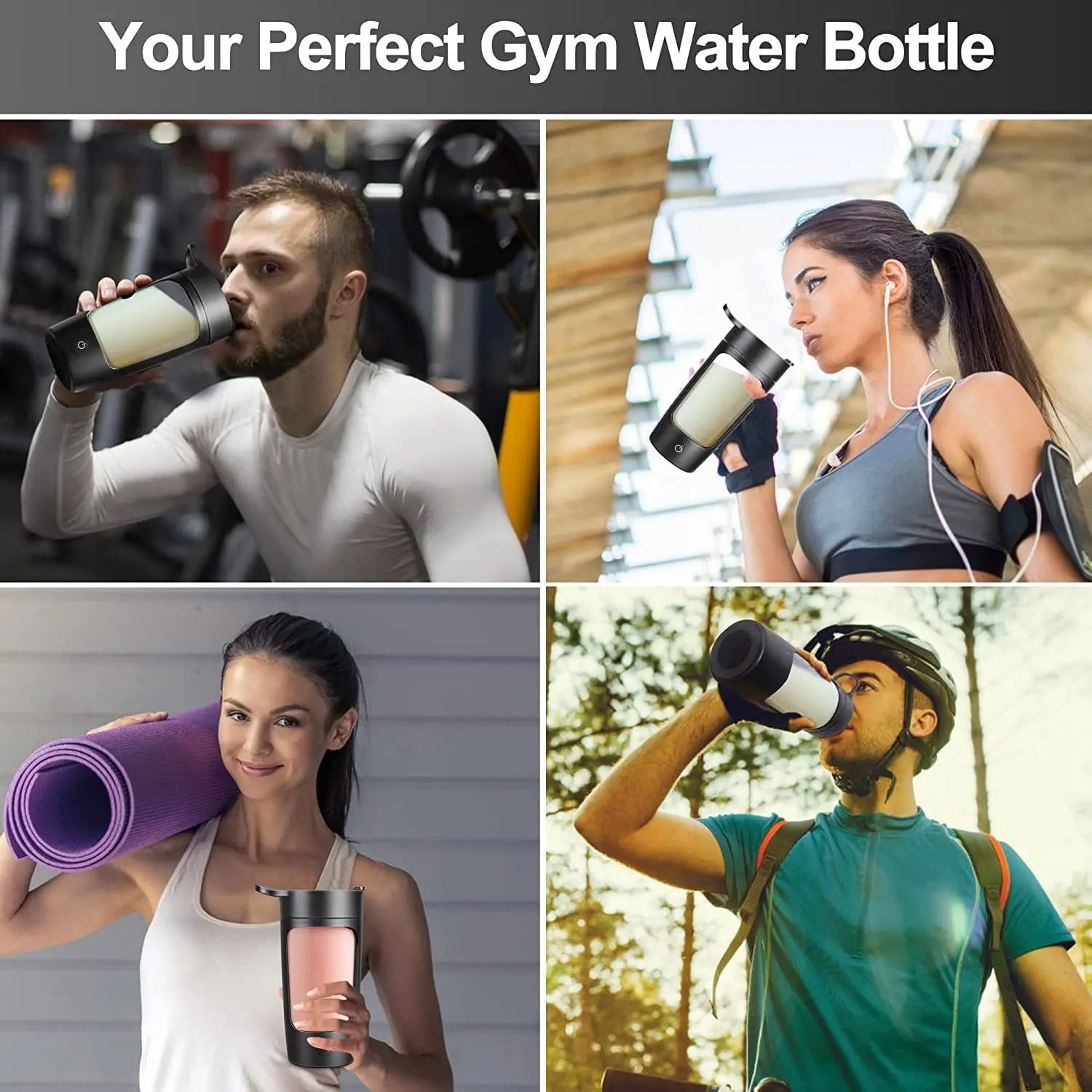 Portable Electric Shaker Bottle Protein Powder Fitness Shaker 650ML Automatic Mixing Tumbler Sports 4