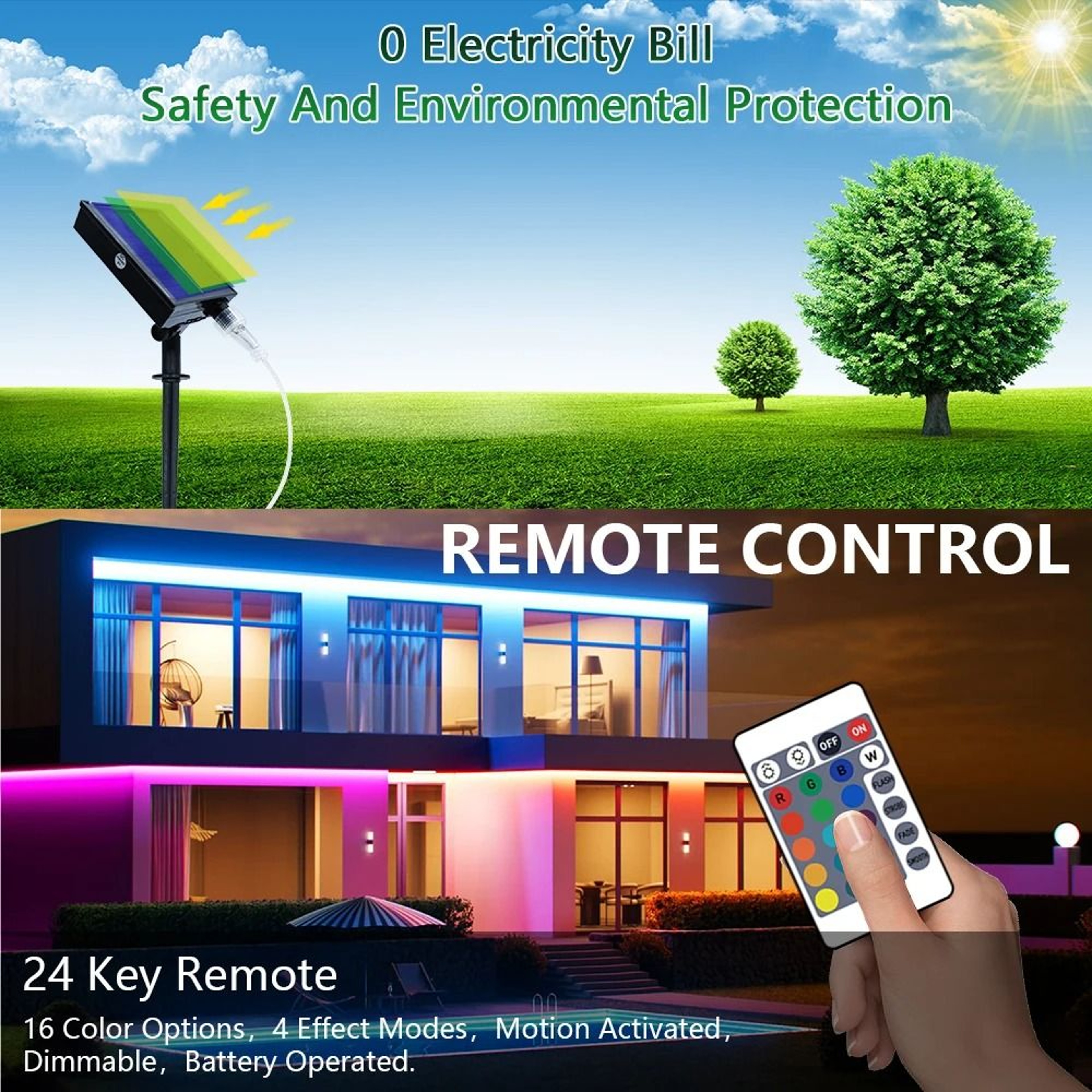 5050 RGB Solar Strip Outdoor LED Color Decorative String Light For Garden And Home 1