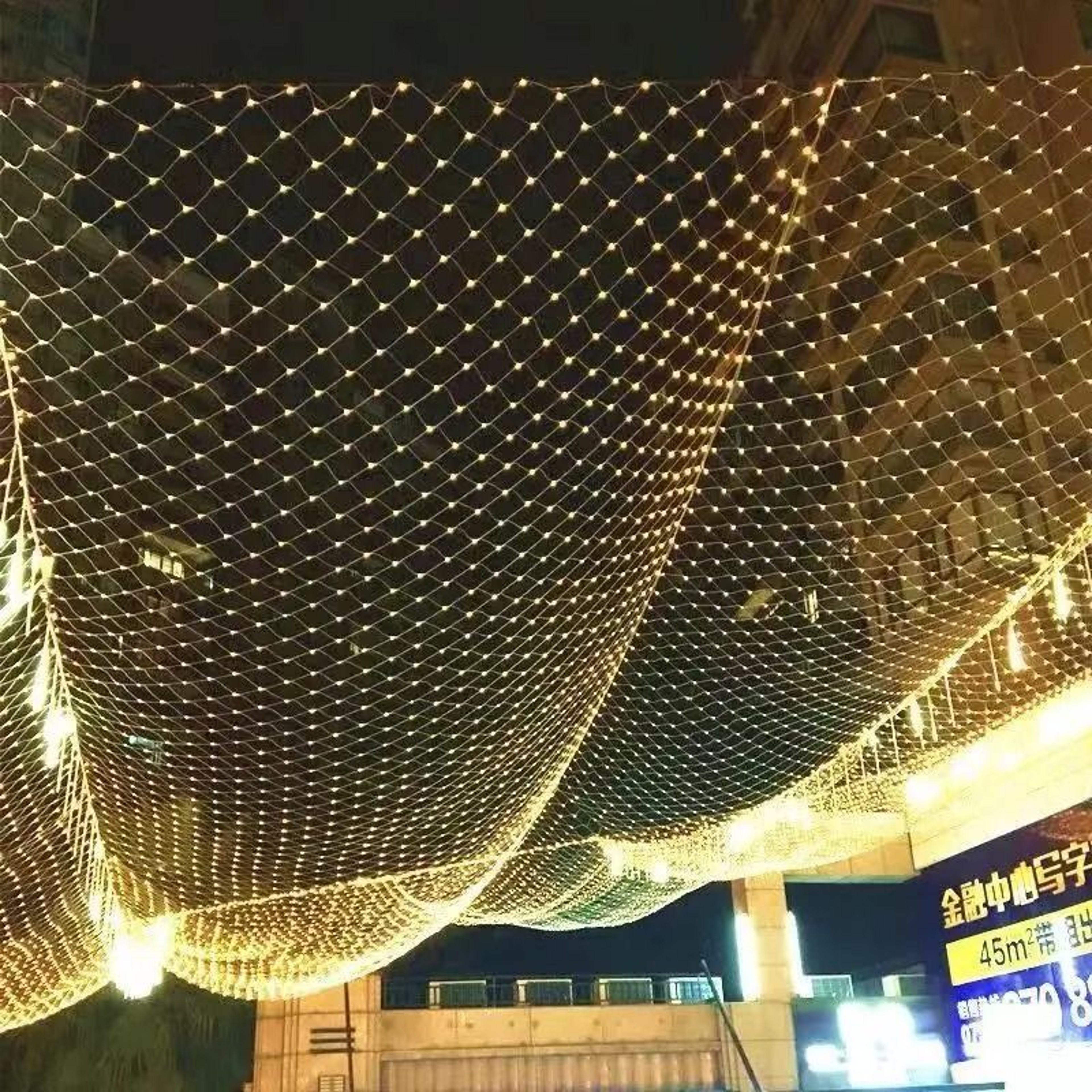 Solar Curtain Fairy Net Lights 3x2m Outdoor String Mesh For Garden And Party 5