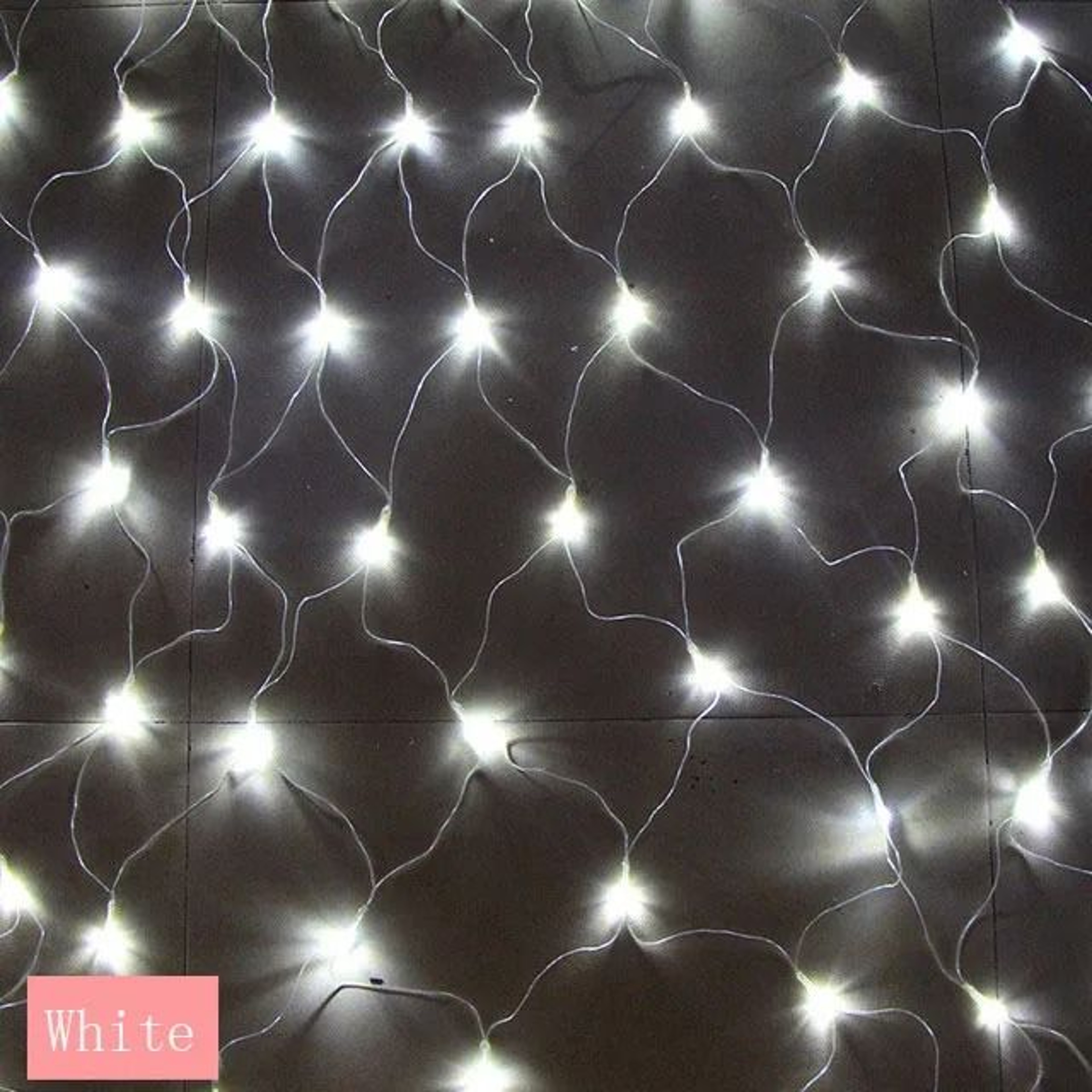 Solar Curtain Fairy Net Lights 3x2m Outdoor String Mesh For Garden And Party 7