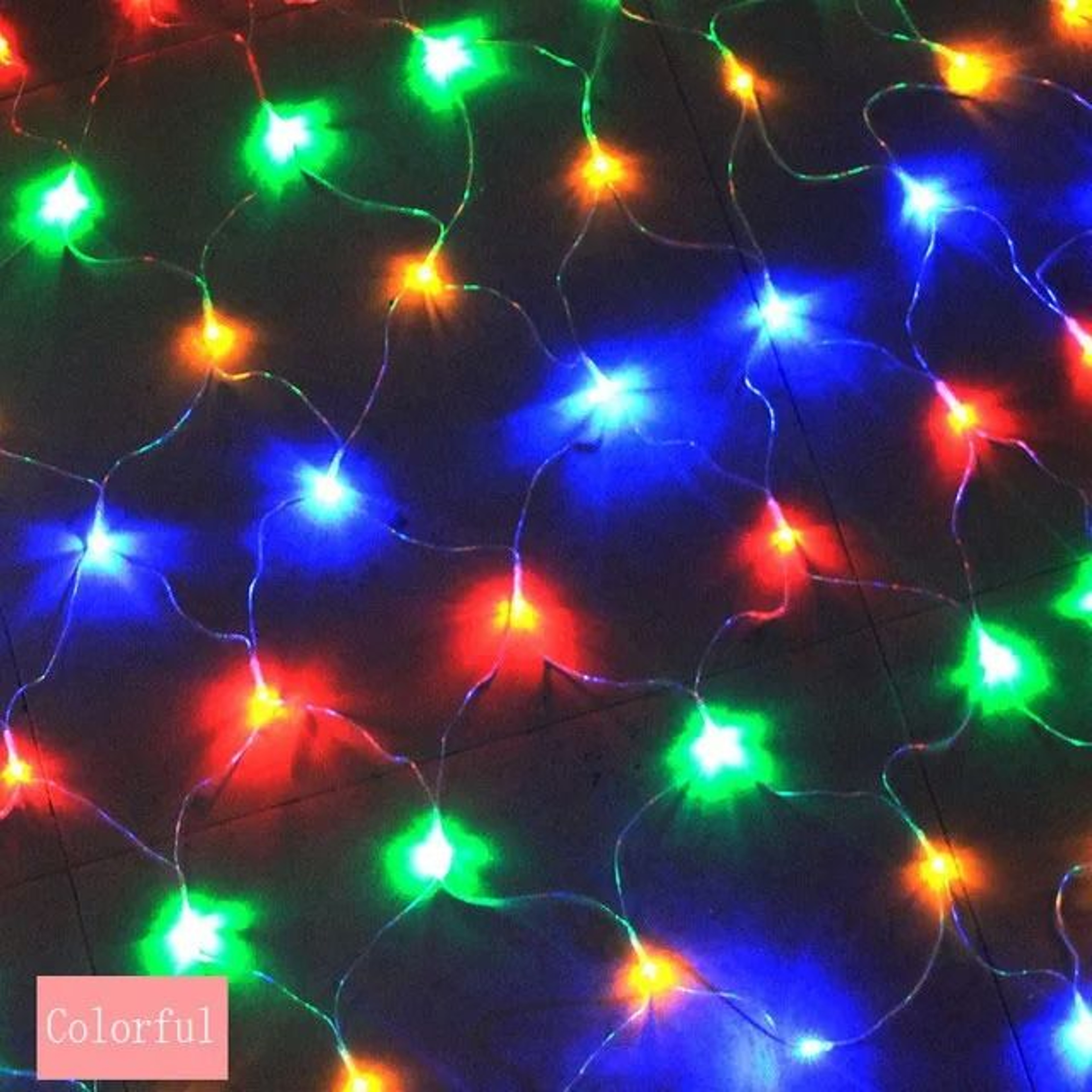 Solar Curtain Fairy Net Lights 3x2m Outdoor String Mesh For Garden And Party 8
