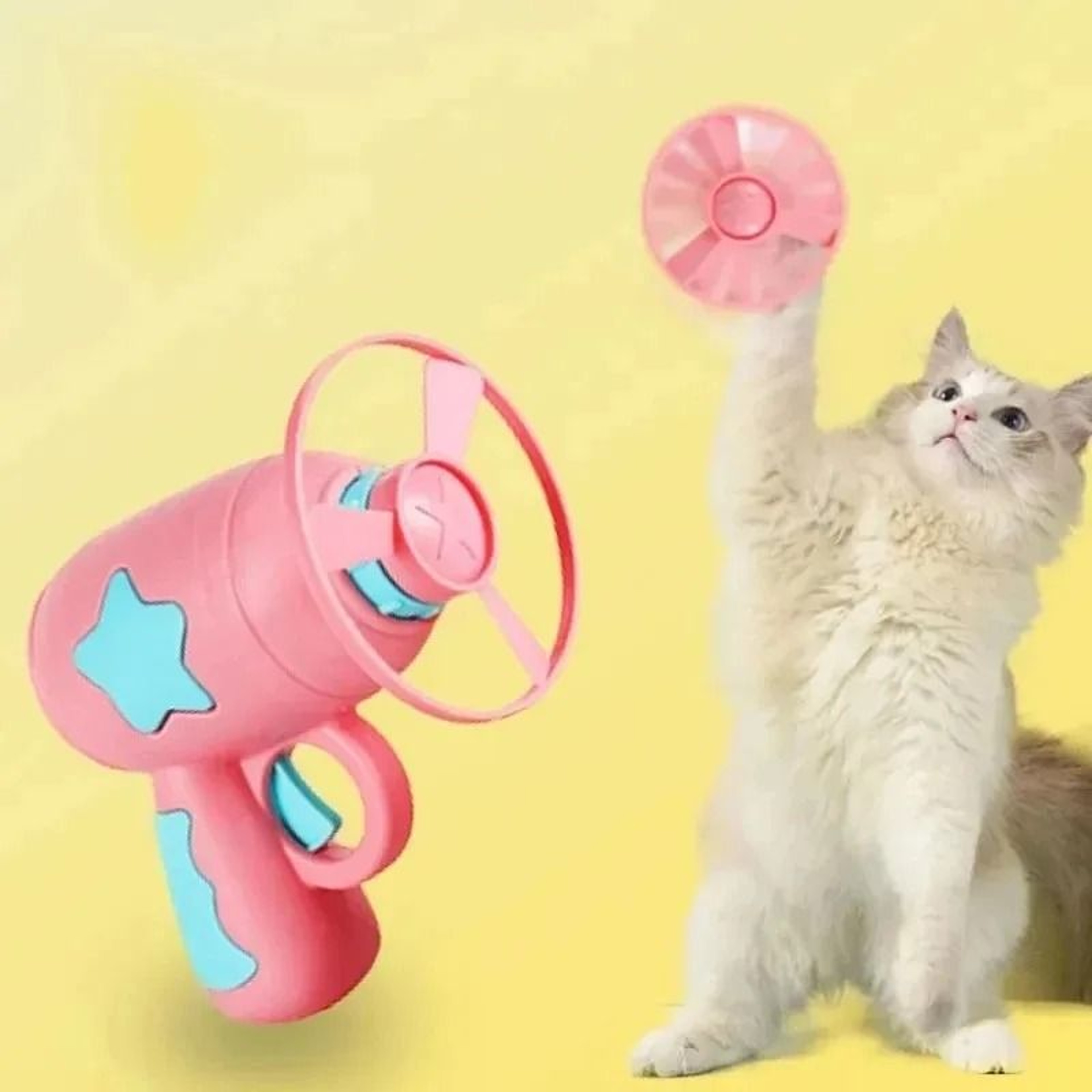 Interactive Flying Disc Launcher Toy For Cats 2