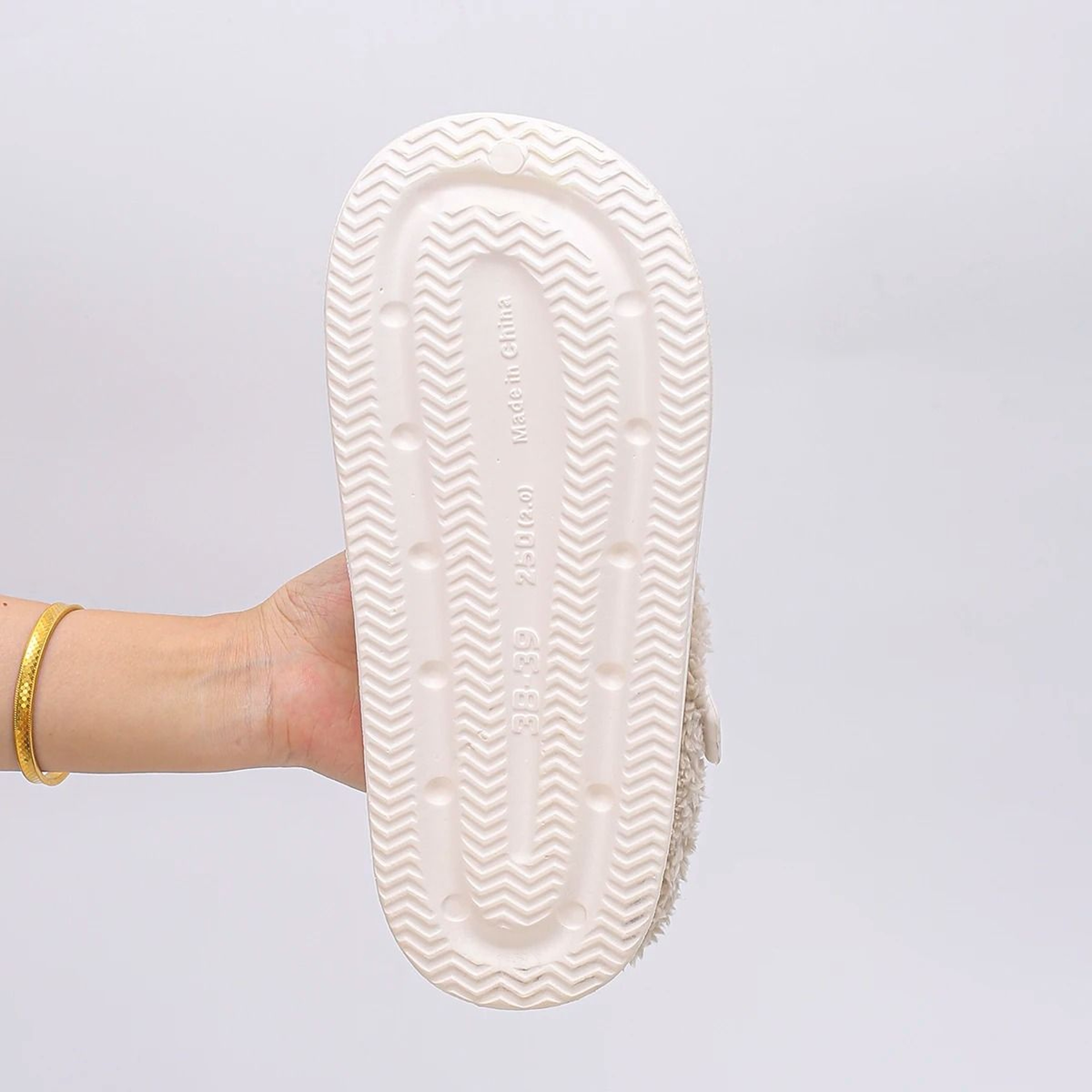 Waterproof Eva Furry Mules Slippers For Women With Plush Lining And Metal Buckle 2